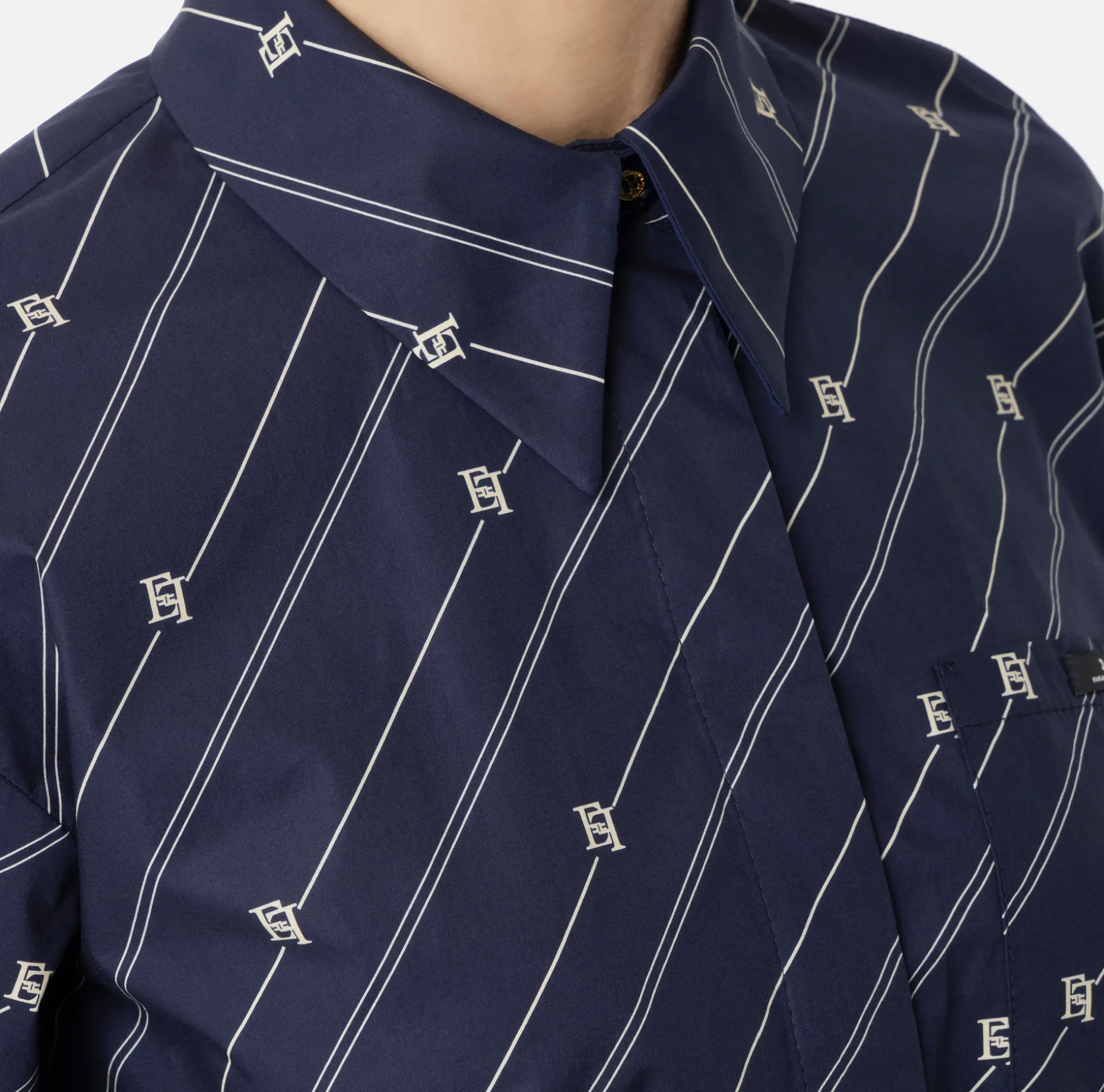 Elisabetta Franchi Shirts And Blouses | Printed poplin shirt with logo label