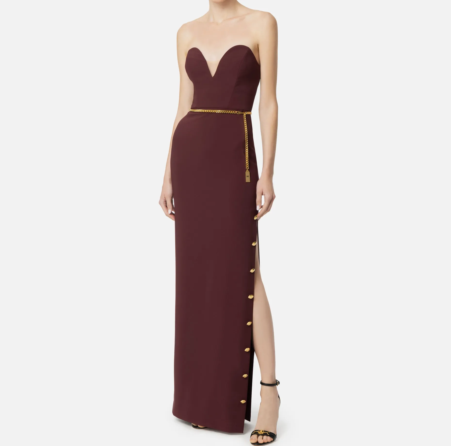 Elisabetta Franchi Red Carpet Dresses | Red Carpet | Red carpet dress in crêpe fabric with bustier neckline