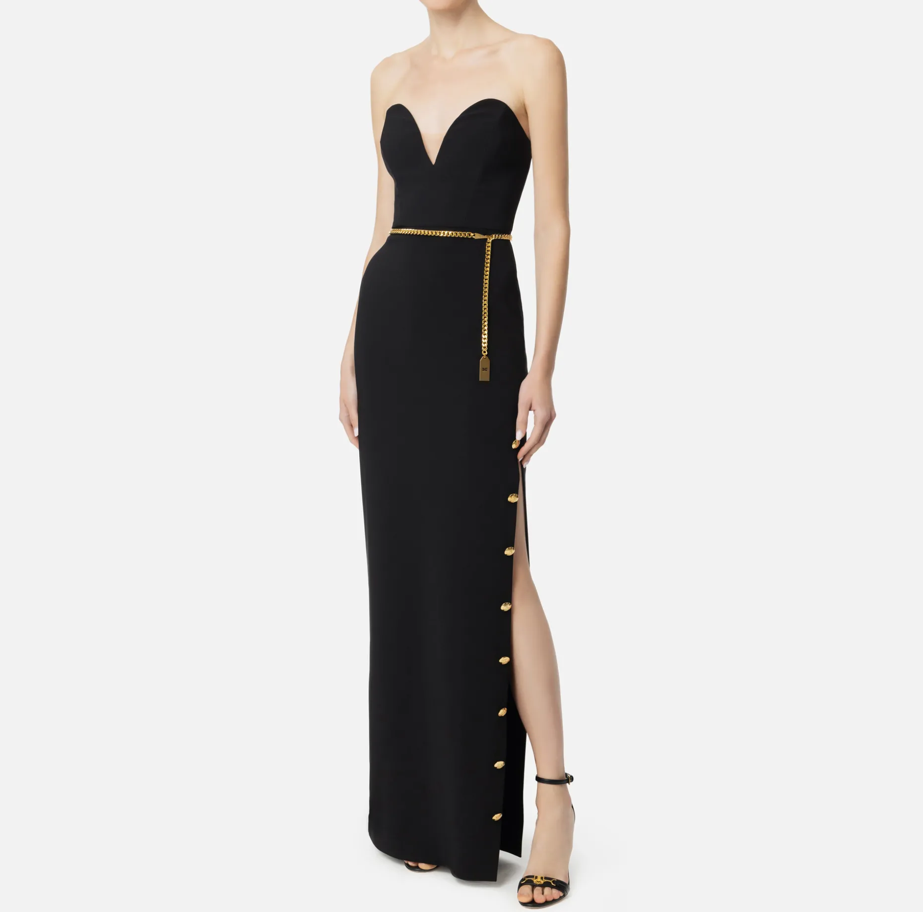 Elisabetta Franchi Red Carpet Dresses | Red Carpet | Red carpet dress in crêpe fabric with bustier neckline