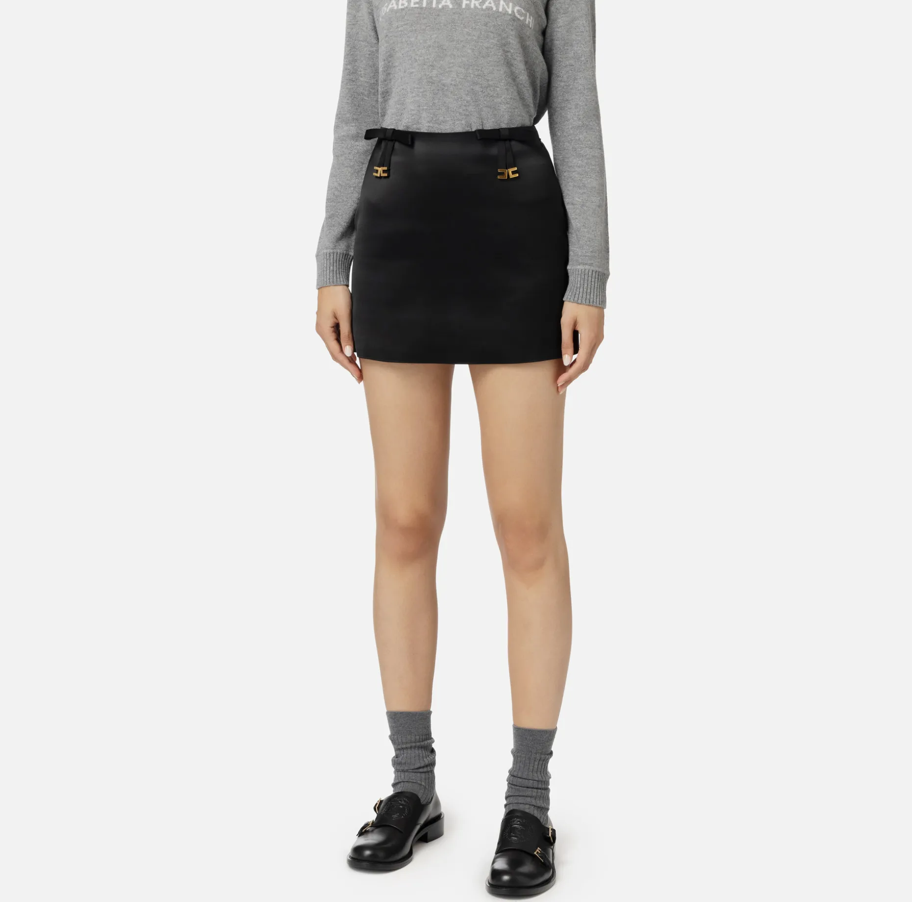 Elisabetta Franchi Skirts | Satin miniskirt with bows