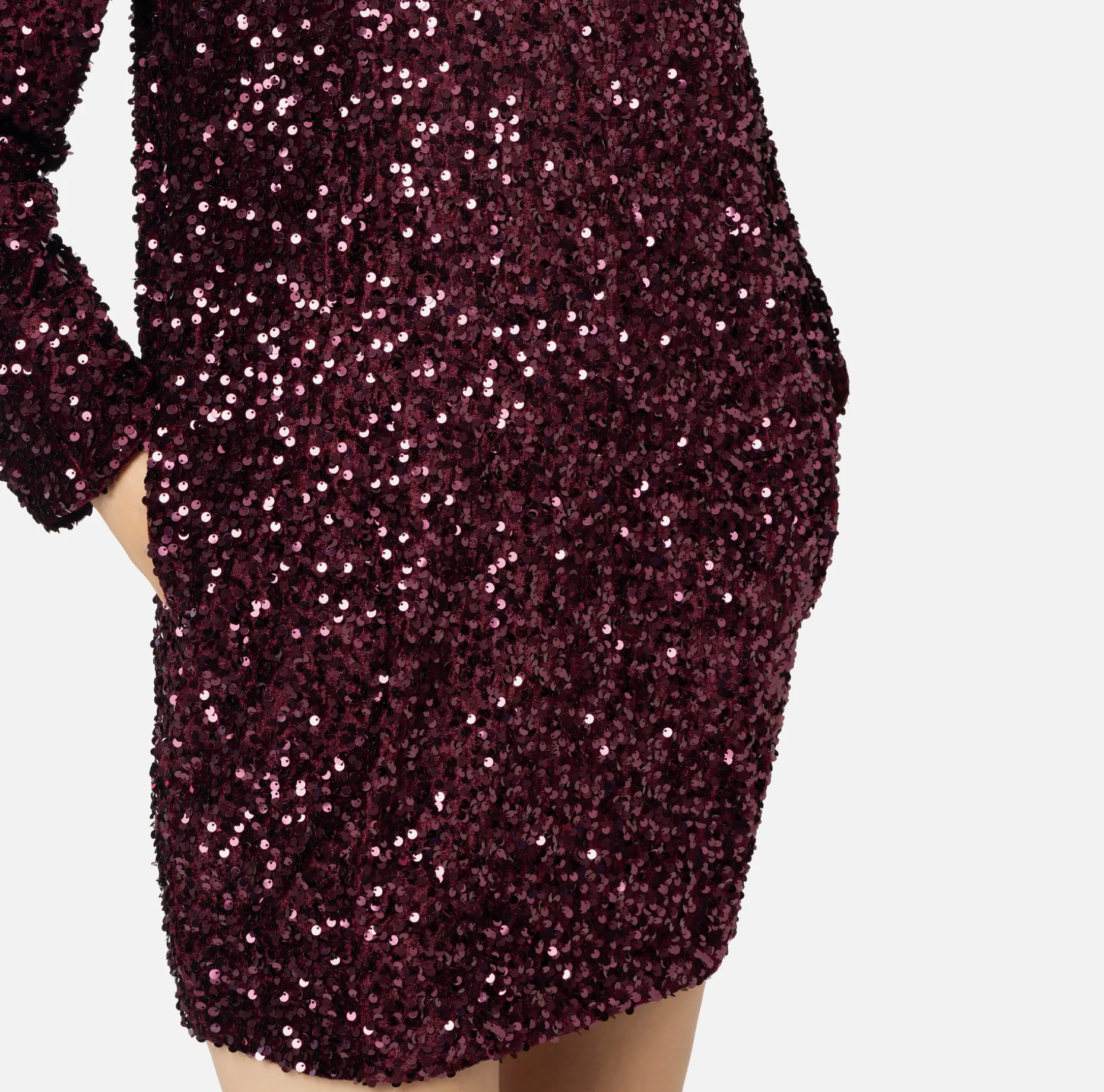 Elisabetta Franchi Red Carpet Dresses | Mini Dresses | Sequin-embroidered chenille boxy mini-dress