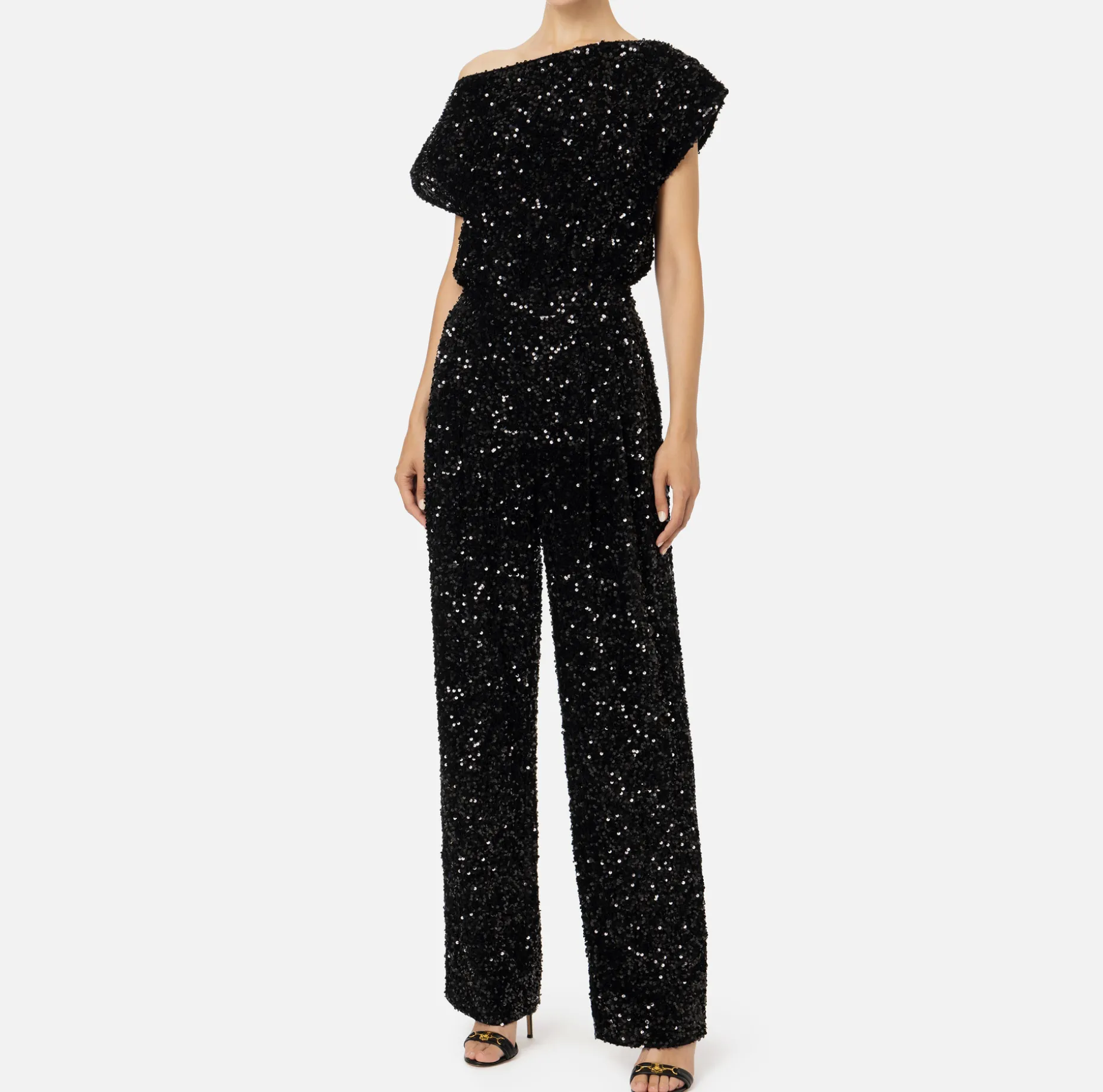 Elisabetta Franchi Jumpsuits | Sequin-embroidered chenille jumpsuit