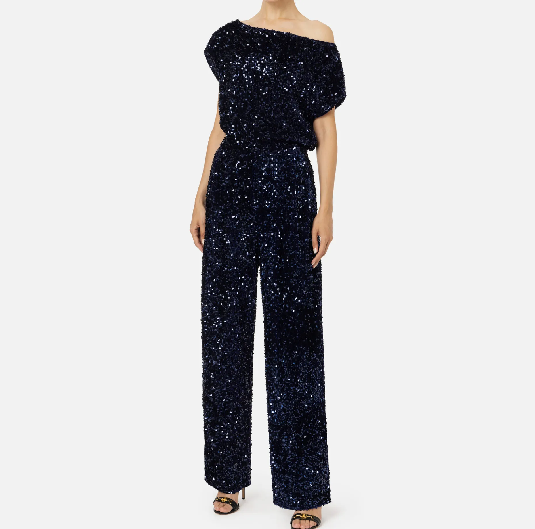 Elisabetta Franchi Jumpsuits | Sequin-embroidered chenille jumpsuit