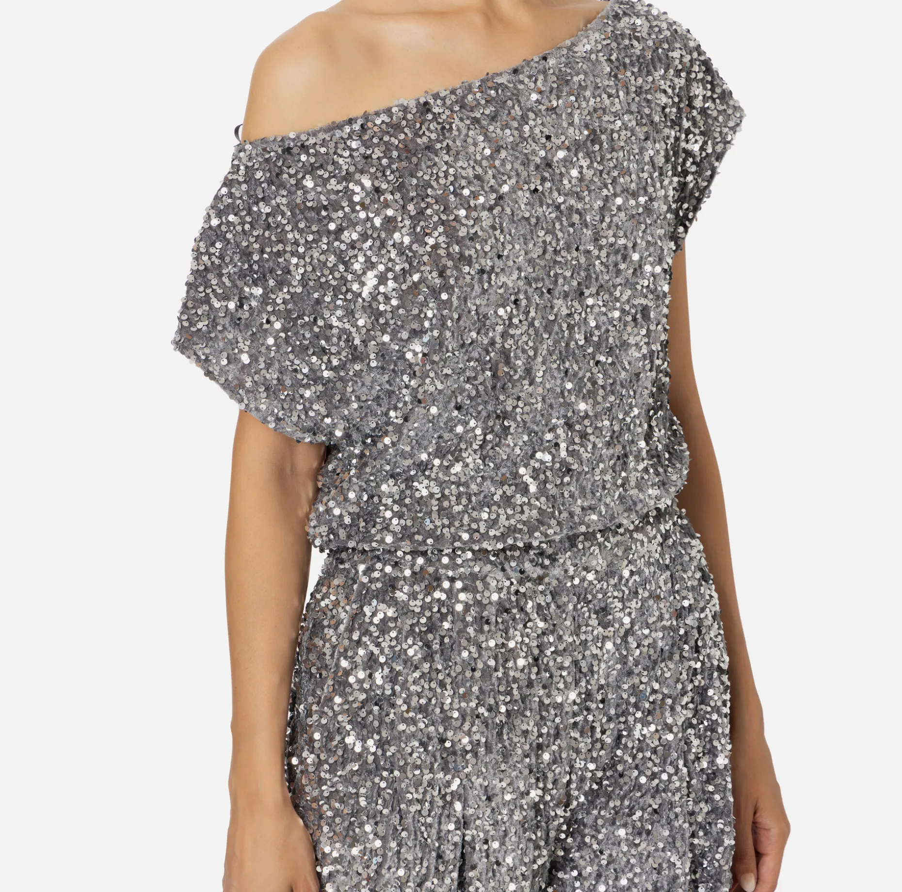 Elisabetta Franchi Jumpsuits | Sequin-embroidered chenille jumpsuit