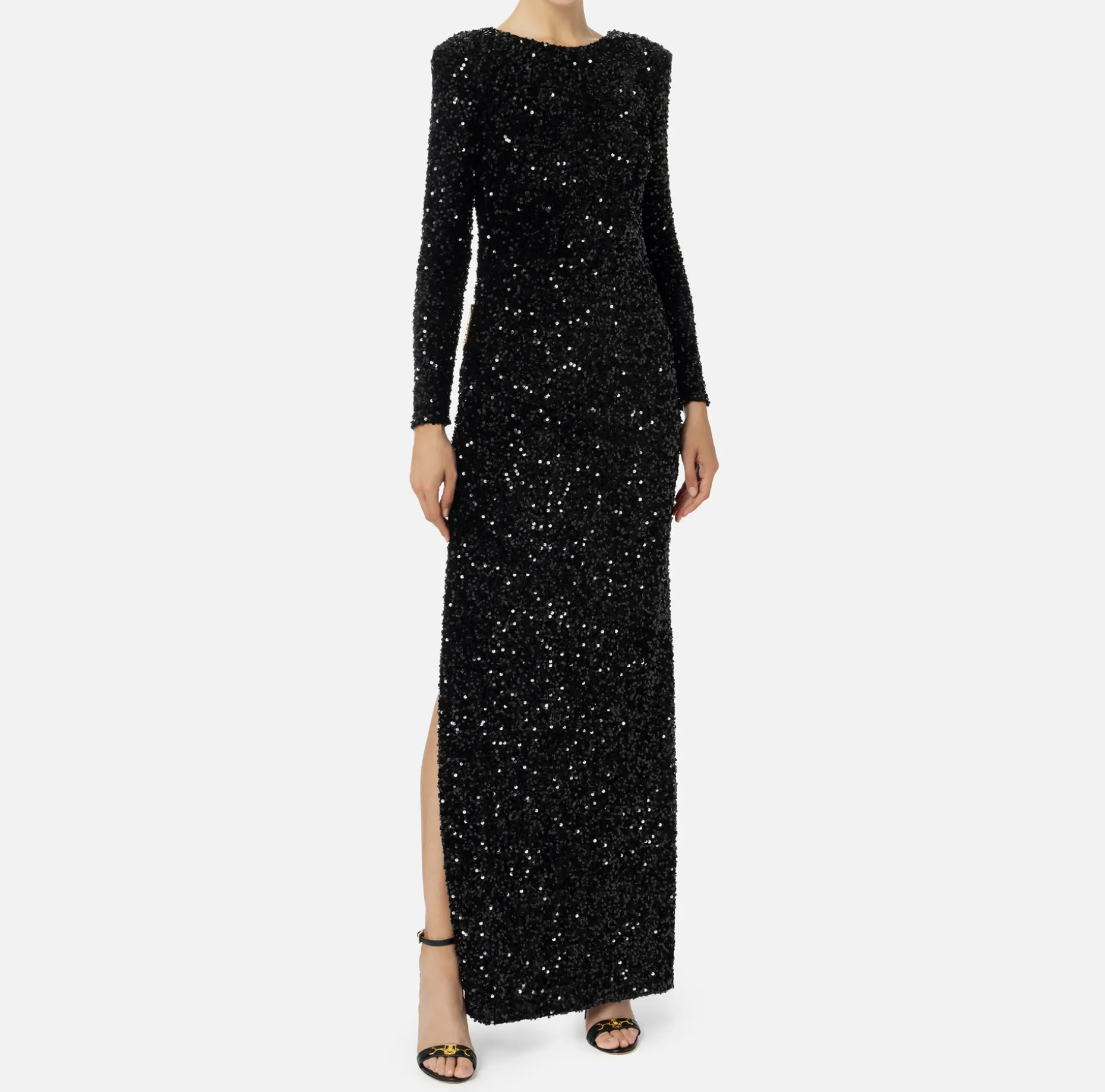 Elisabetta Franchi Red Carpet Dresses | Red Carpet | Sequin-embroidered chenille red carpet dress