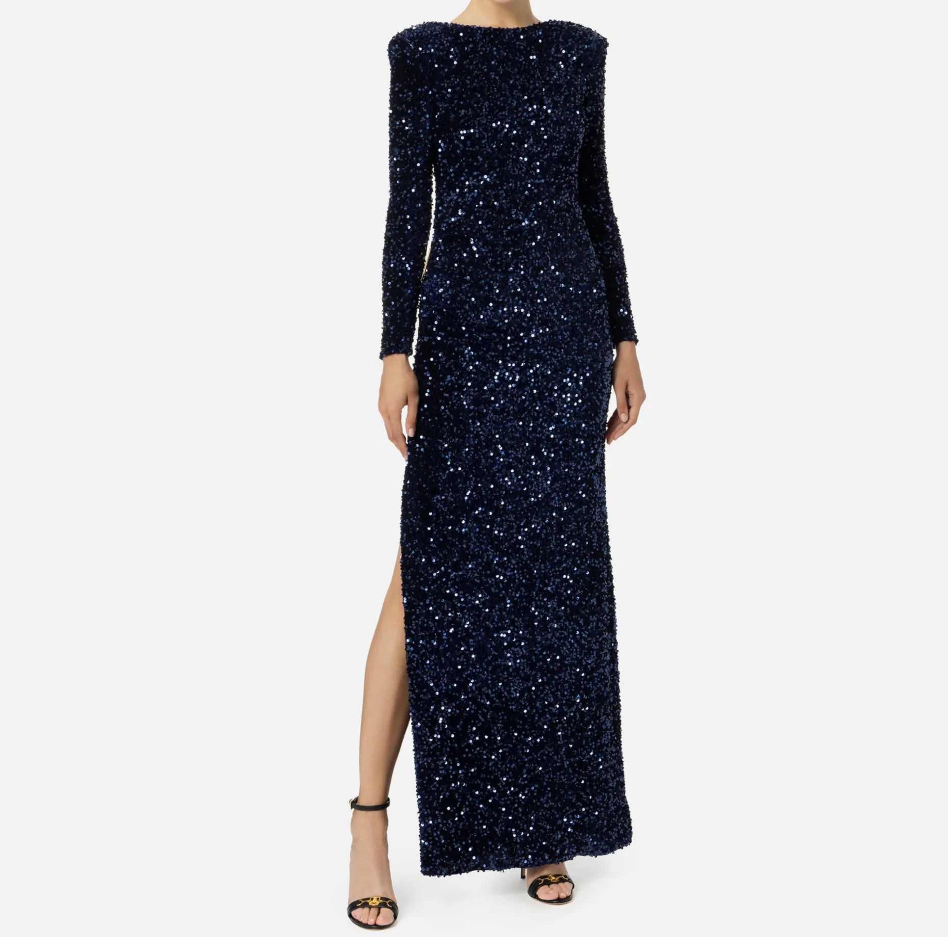 Elisabetta Franchi Red Carpet Dresses | Red Carpet | Sequin-embroidered chenille red carpet dress