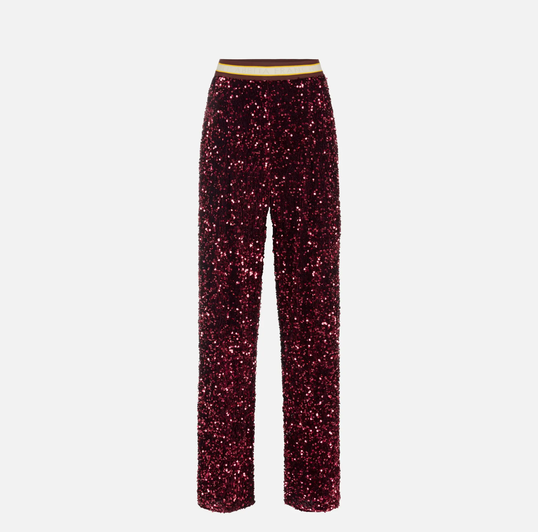 Elisabetta Franchi Trousers And Shorts | Tailleur | Sequin-embroidered chenille trousers