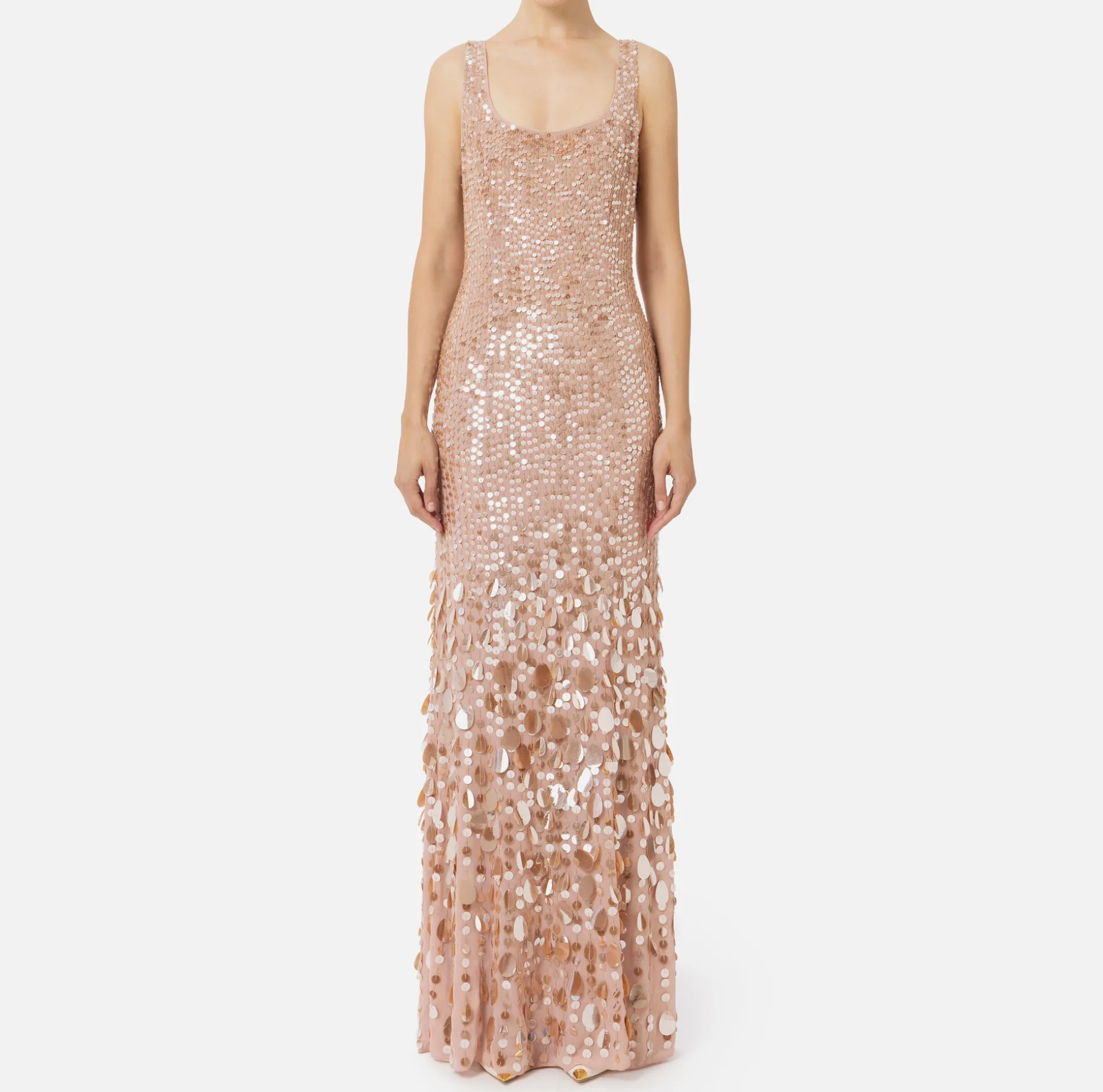 Elisabetta Franchi Red Carpet Dresses | Red Carpet | Sequin-embroidered georgette red carpet dress