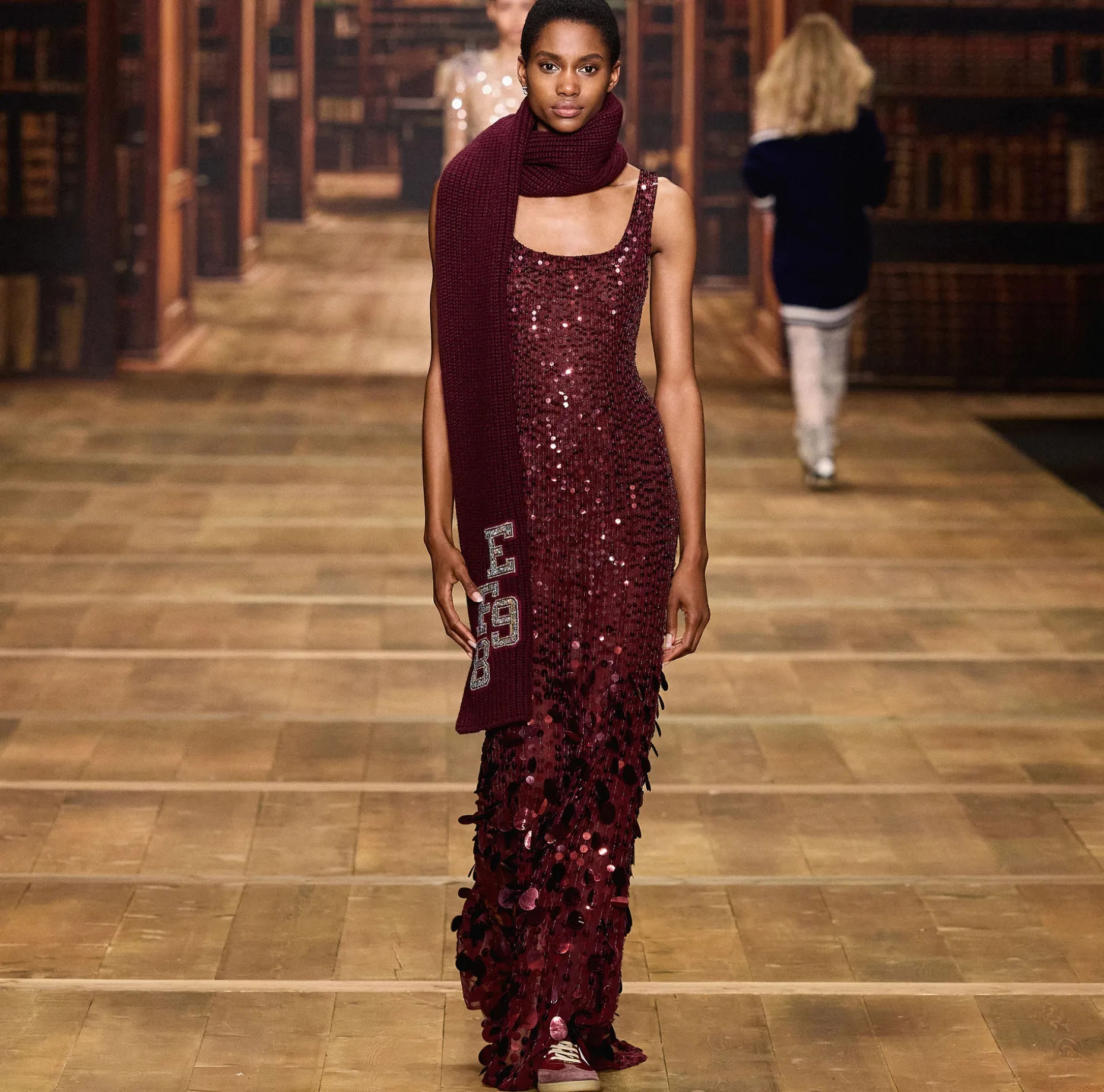 Elisabetta Franchi Red Carpet Dresses | Red Carpet | Sequin-embroidered georgette red carpet dress