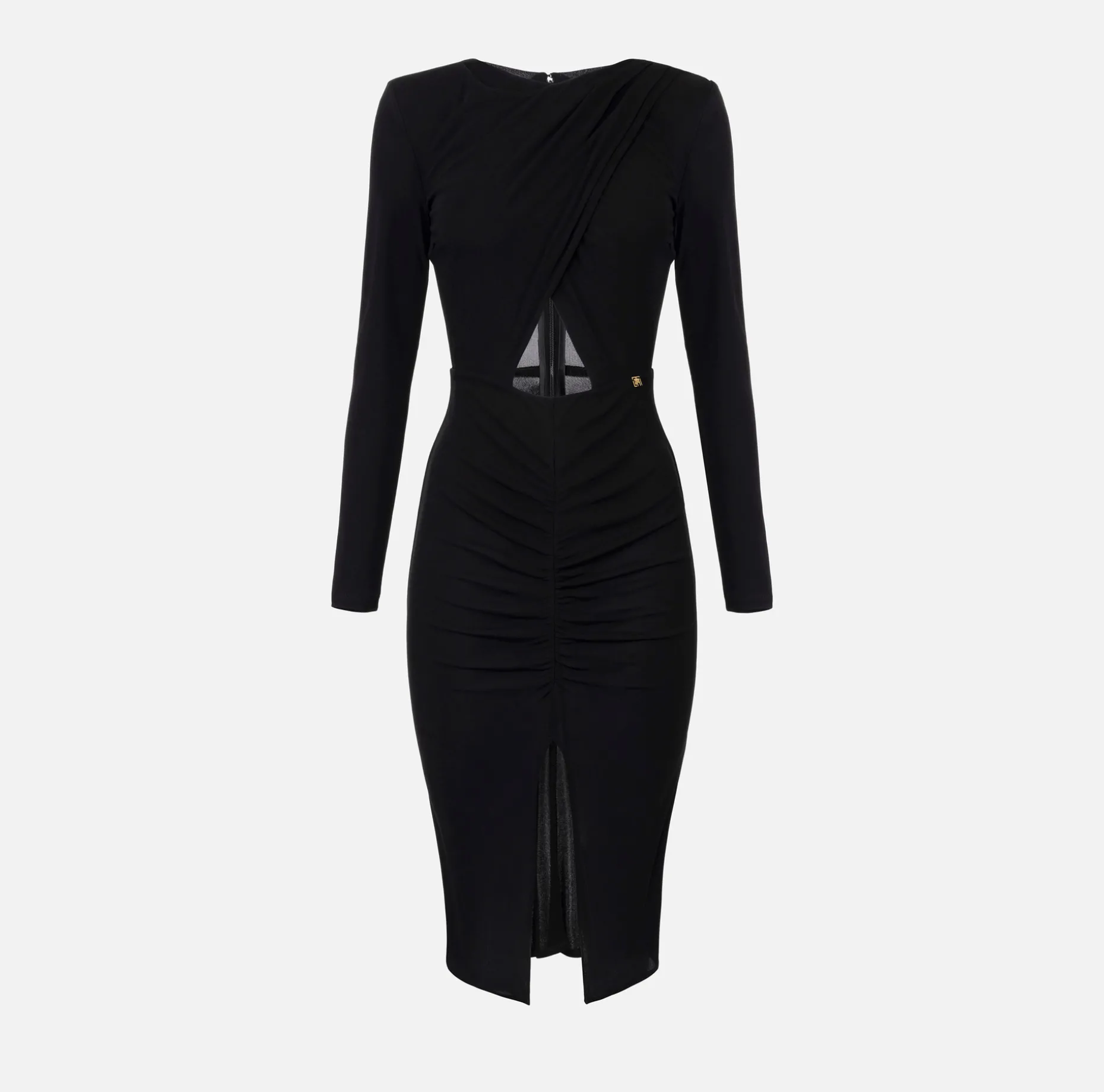 Elisabetta Franchi Midi Dresses | Dresses | Shiny jersey midi dress with draping