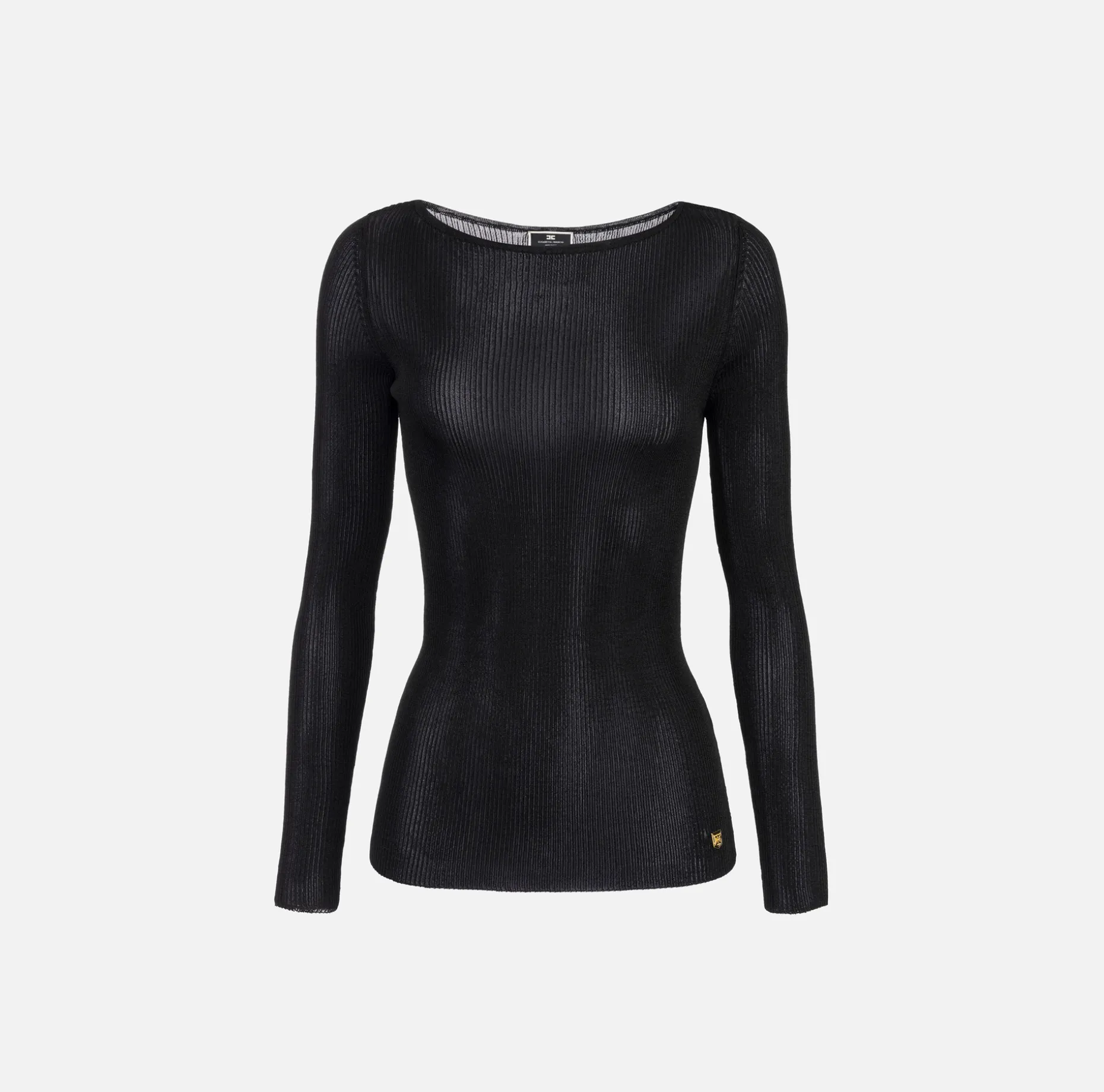 Elisabetta Franchi Knitwear And Sweatshirts | Shirt in pleated rib viscose fabric