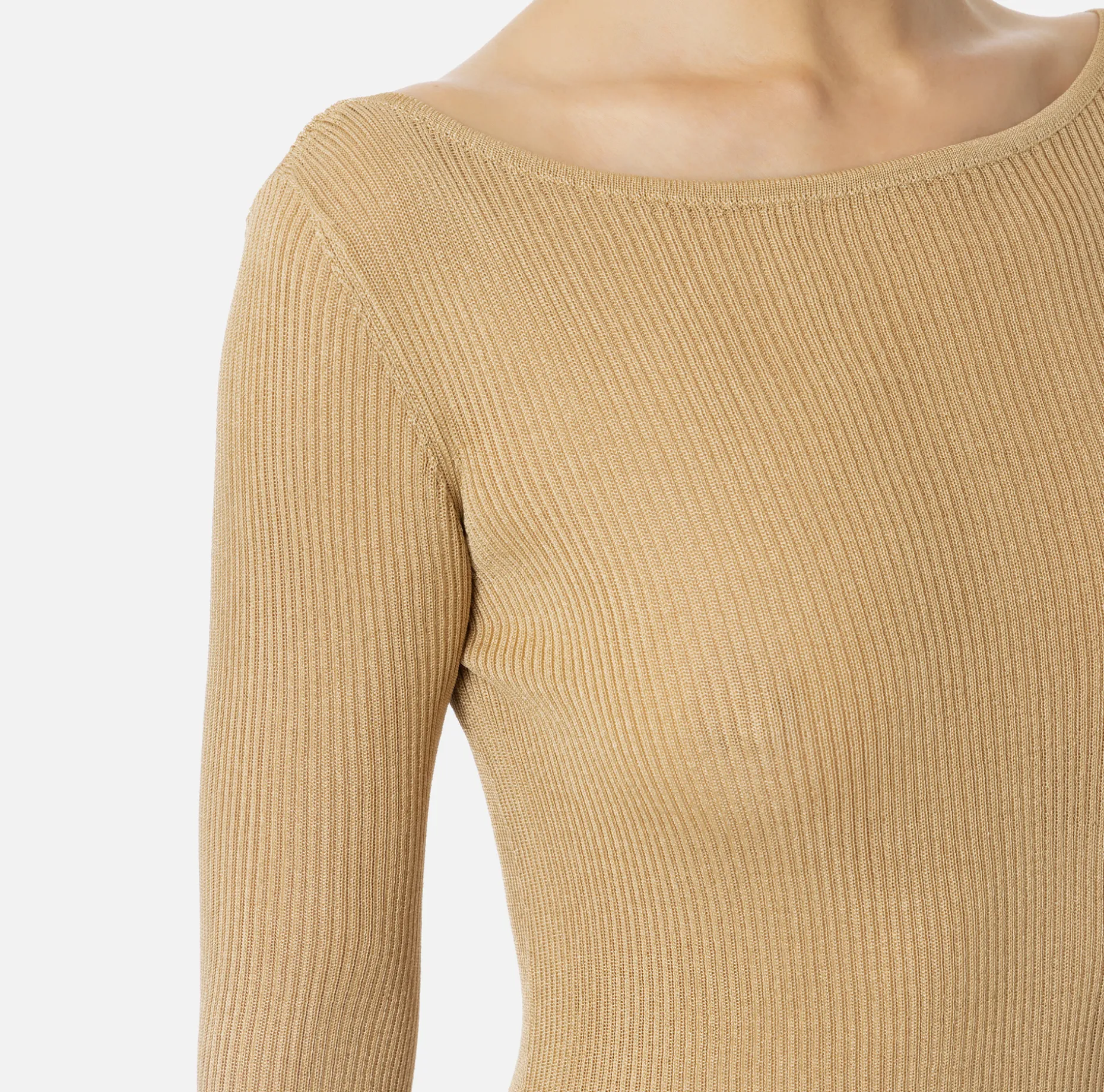 Elisabetta Franchi Knitwear And Sweatshirts | Shirt in pleated rib viscose fabric