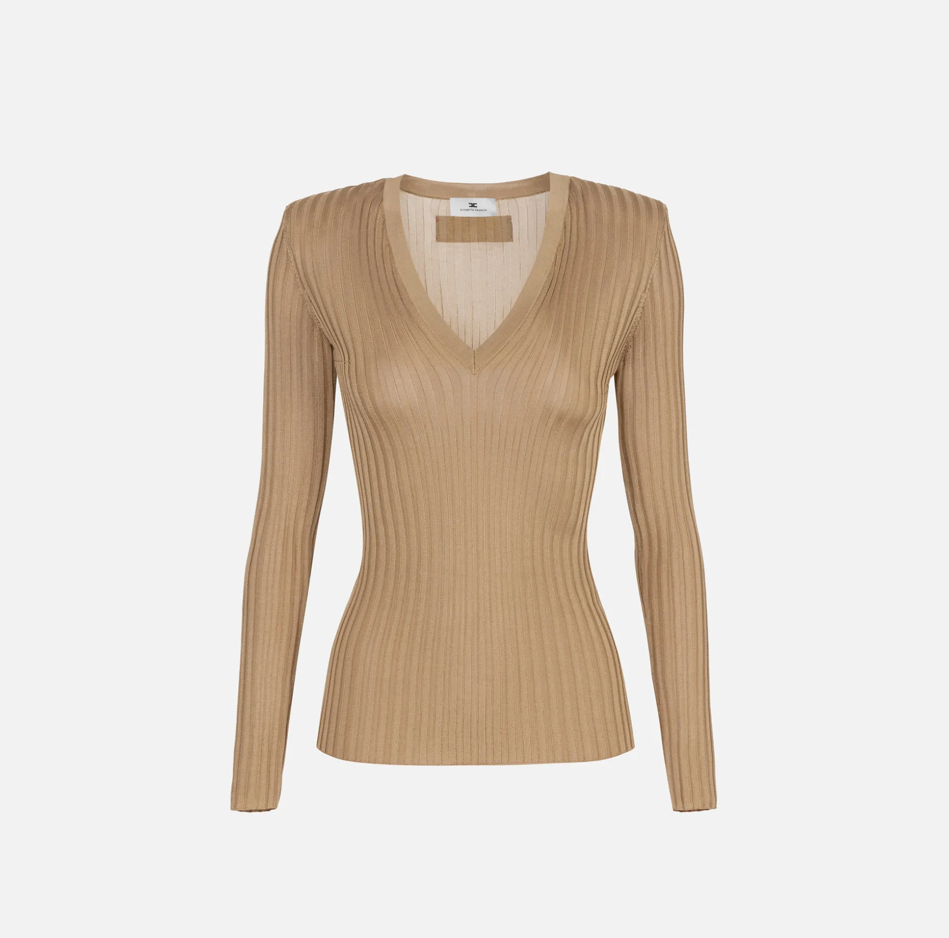 Elisabetta Franchi Knitwear And Sweatshirts | Shirt in ribbed viscose fabric