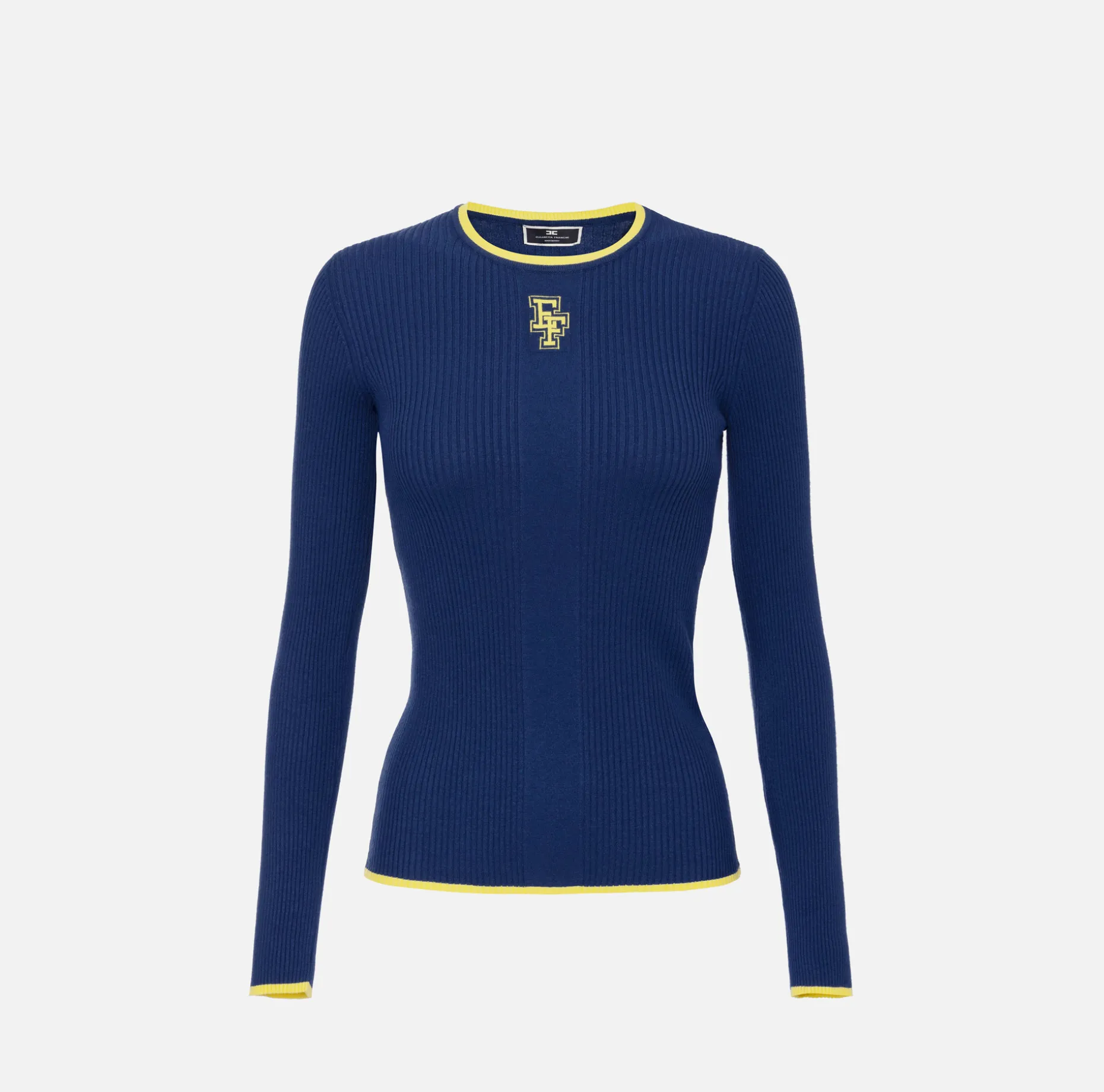 Elisabetta Franchi Knitwear And Sweatshirts | Shirt in viscose fabric with college-style logo