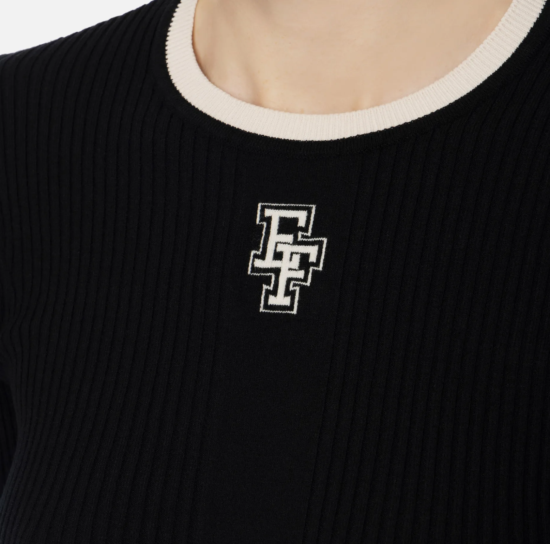 Elisabetta Franchi Knitwear And Sweatshirts | Shirt in viscose fabric with college-style logo