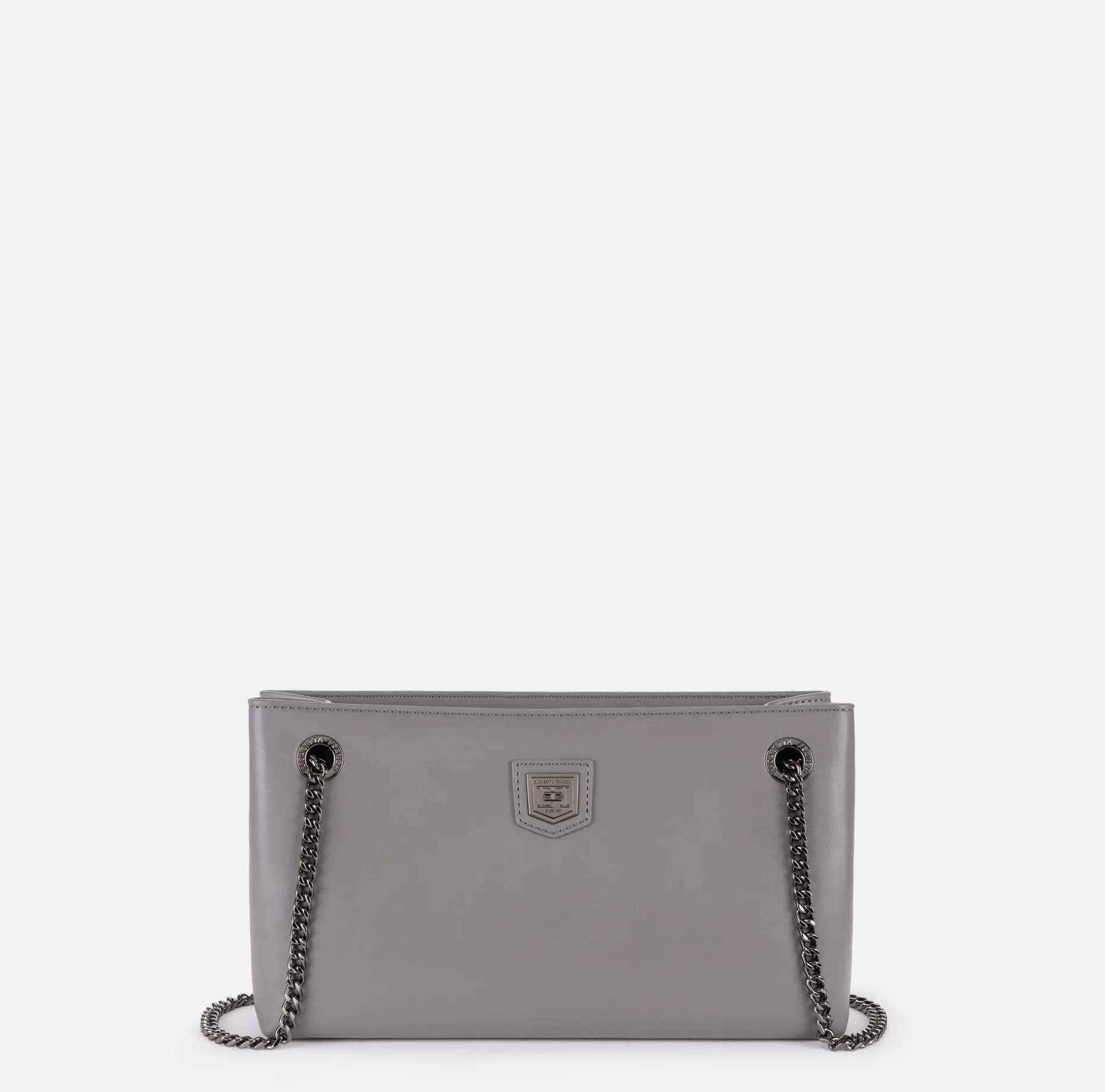 Elisabetta Franchi Shoulder Bags | Shoulder bag with silver metal shield