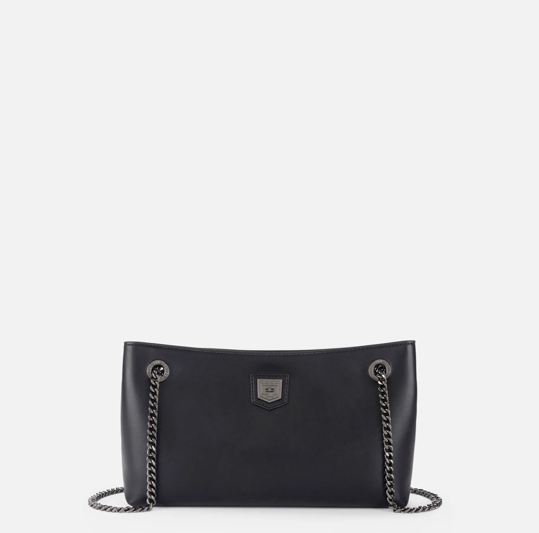 Elisabetta Franchi Shoulder Bags | Shoulder bag with silver metal shield