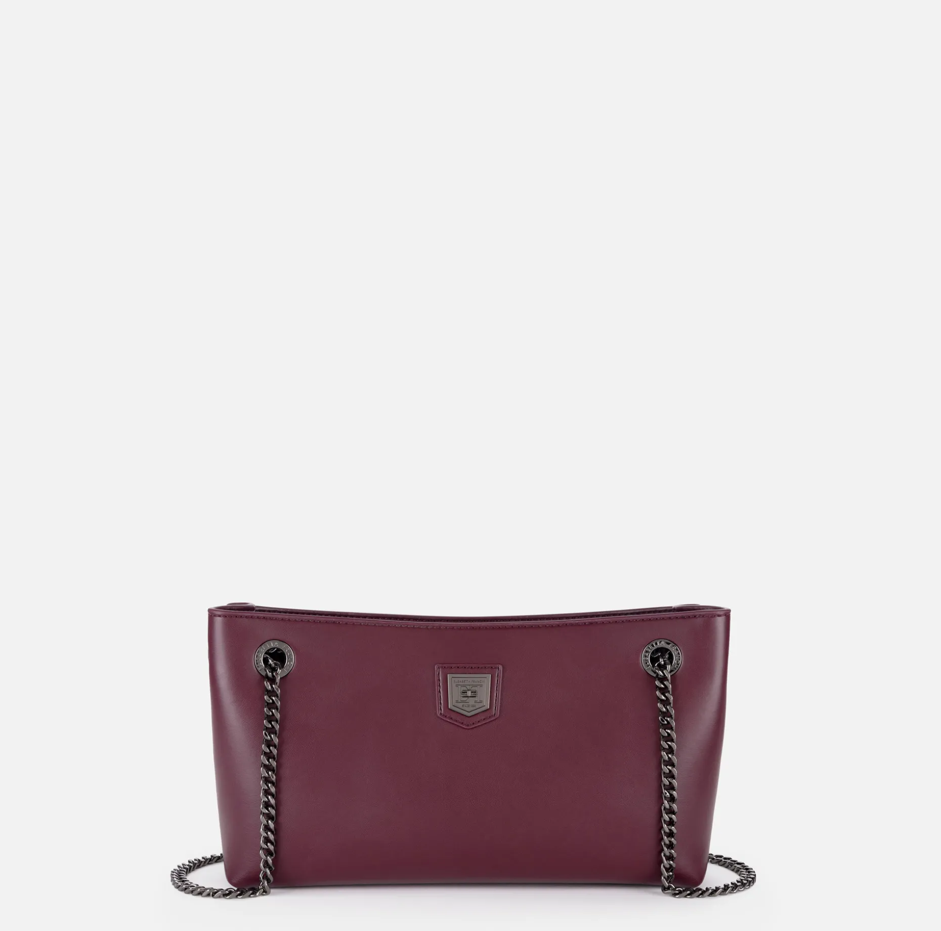 Elisabetta Franchi Shoulder Bags | Shoulder bag with silver metal shield