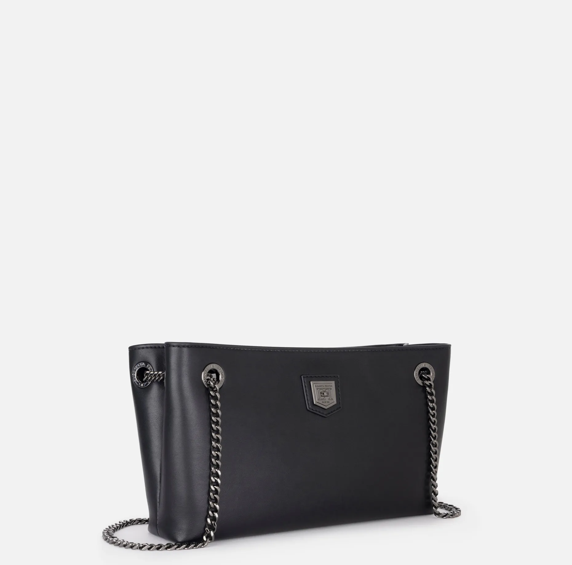 Elisabetta Franchi Shoulder Bags | Shoulder bag with silver metal shield