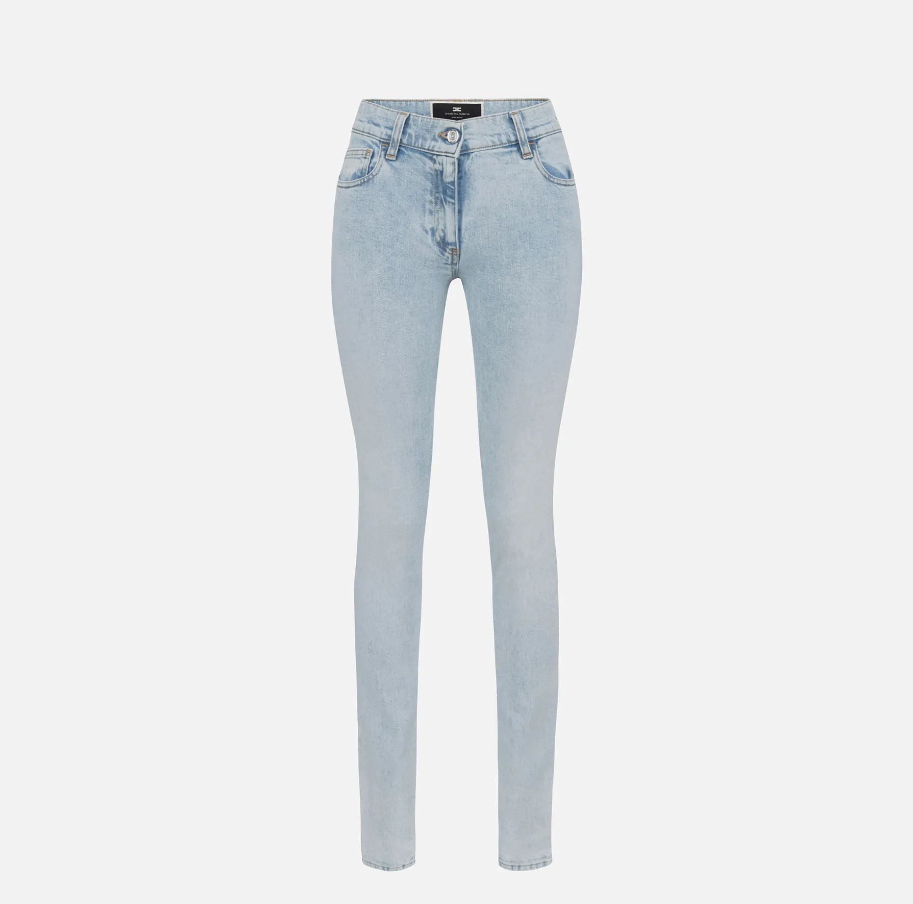 Elisabetta Franchi Jeans | Skinny jeans in stretch cotton with logo plaque