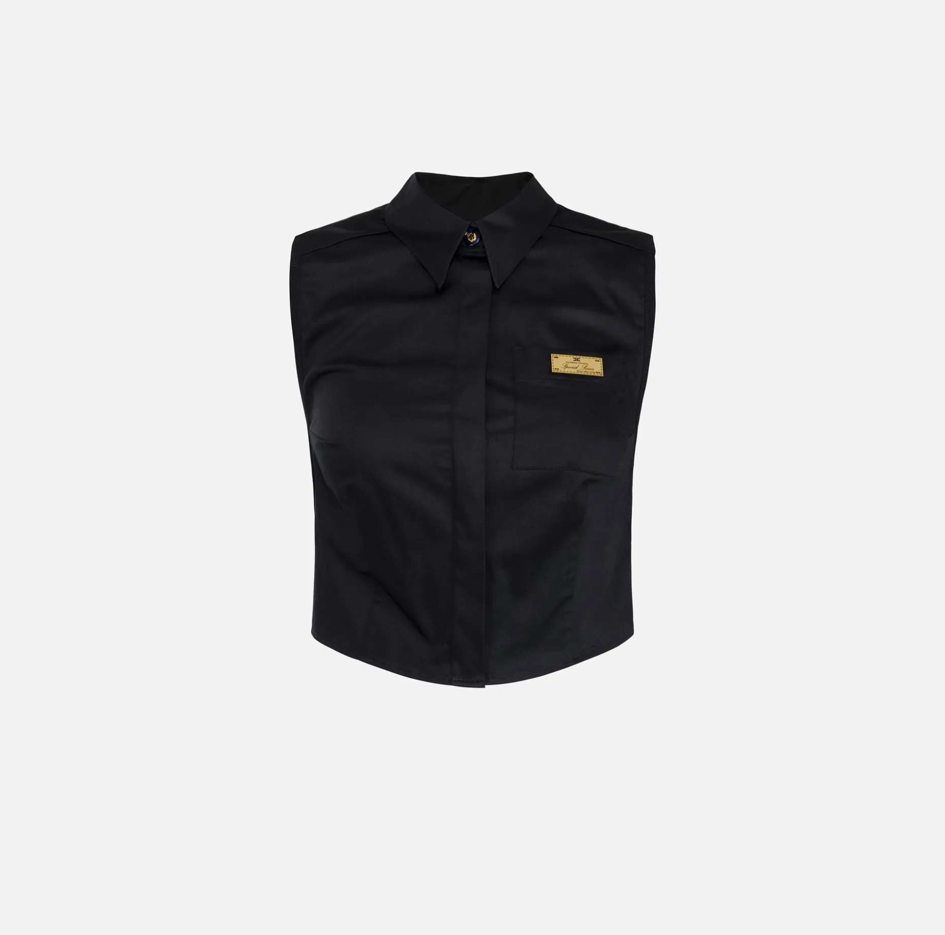 Elisabetta Franchi Shirts And Blouses | Sleeveless poplin shirt with logoed elastic features