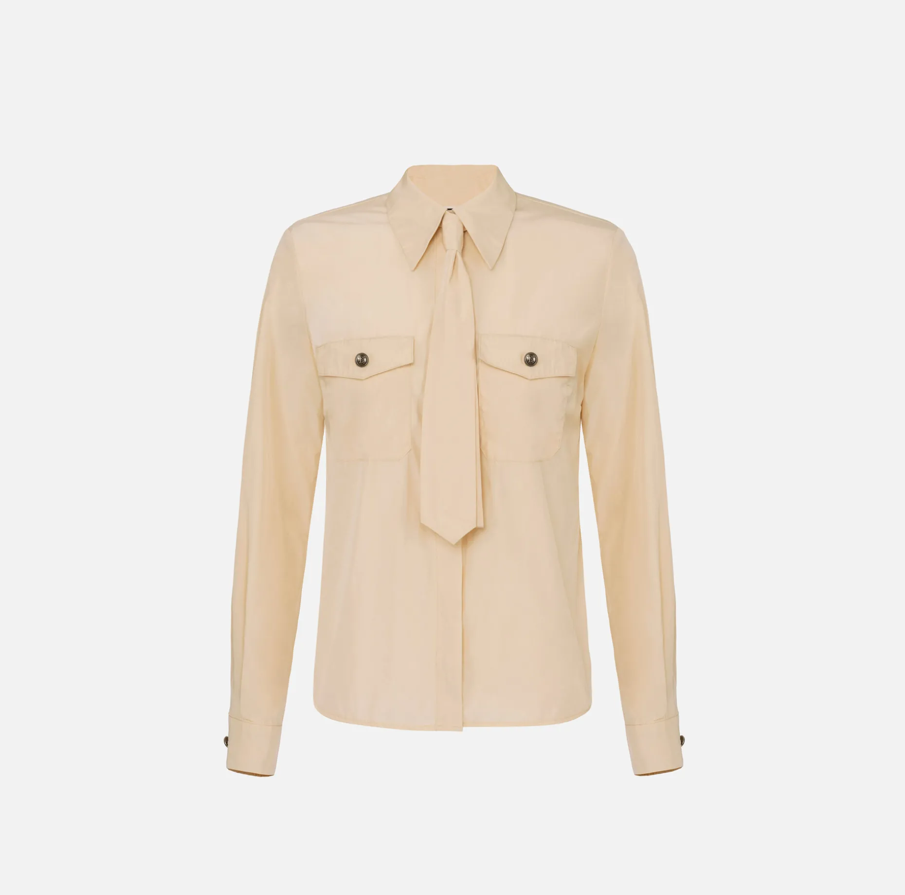 Elisabetta Franchi Shirts And Blouses | Straight shirt in technical nylon with tie