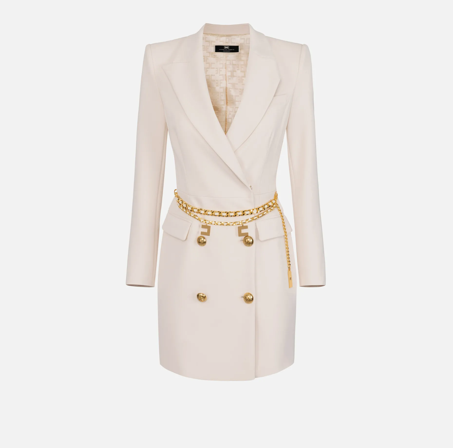 Elisabetta Franchi Dresses | Mini Dresses | Stretch coat dress in crêpe fabric with belt