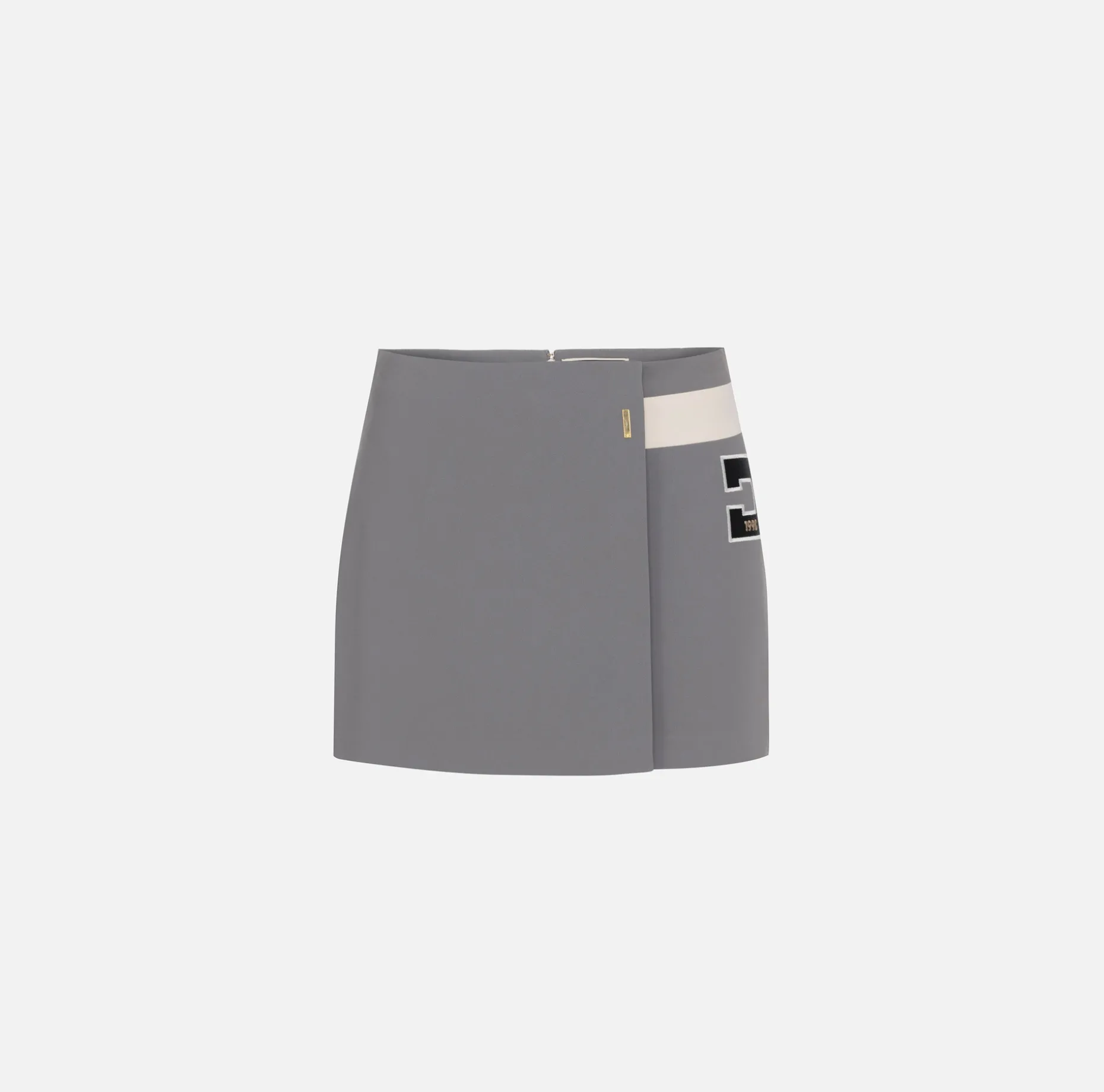 Elisabetta Franchi Skirts | Stretch crêpe miniskirt with band and logo embroidery