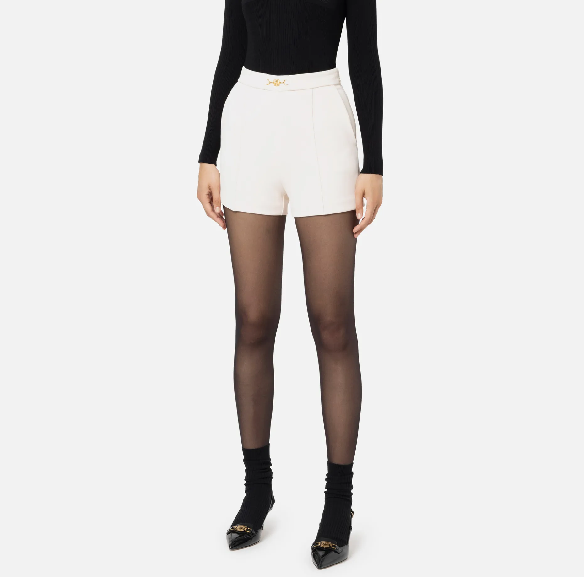 Elisabetta Franchi Trousers And Shorts | Stretch crêpe shorts with horsebit