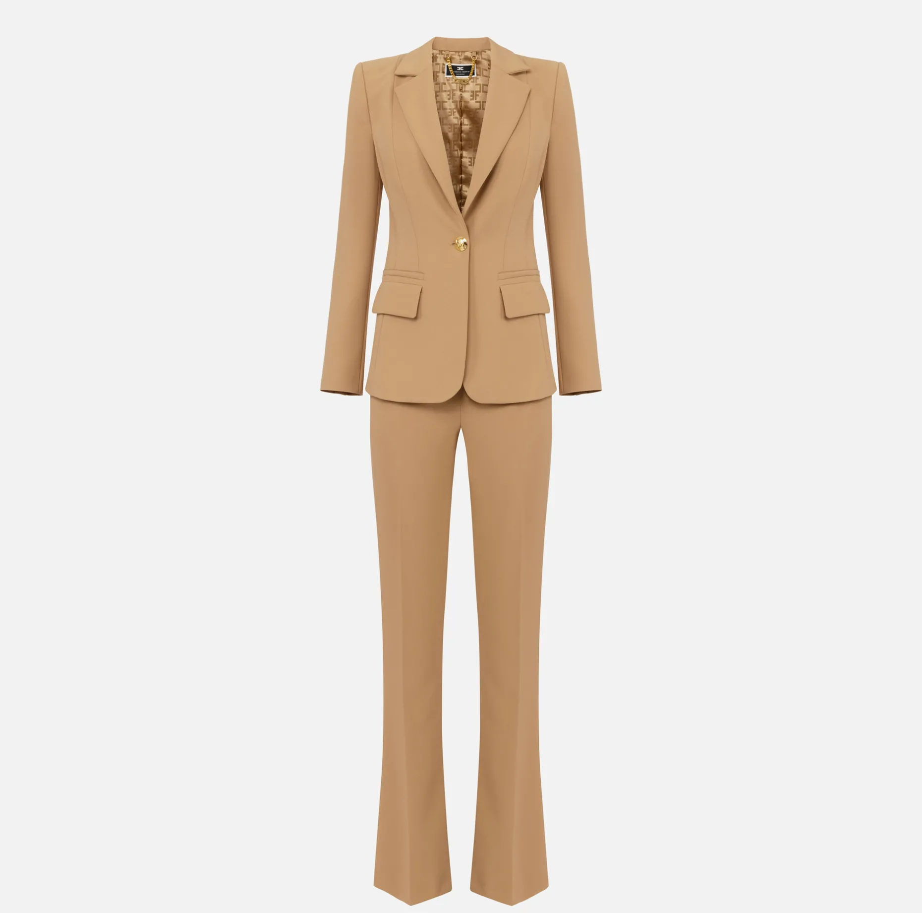 Elisabetta Franchi Tailleur | Stretch crêpe suit with fitted jacket and straight trousers