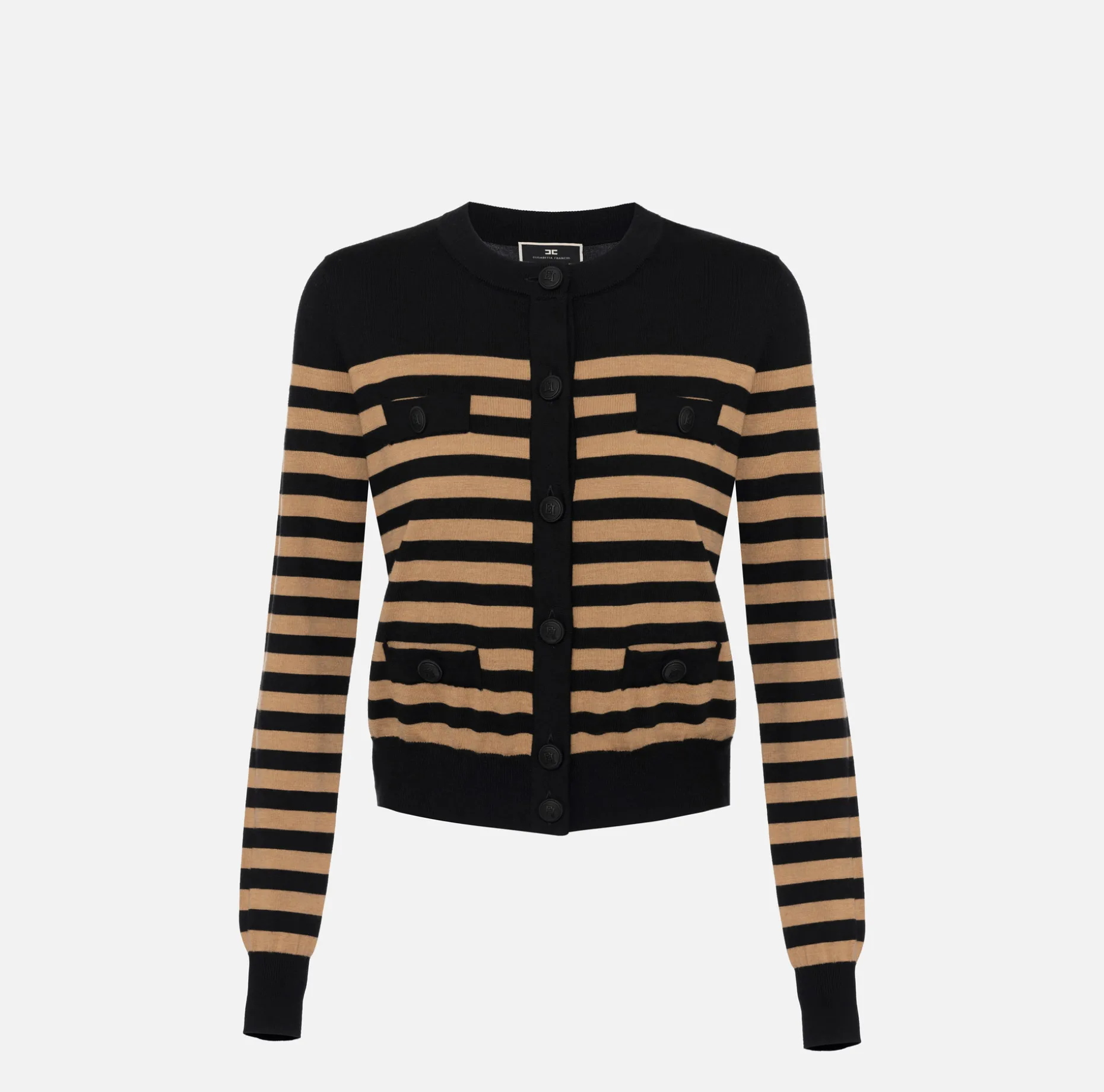 Elisabetta Franchi Knitwear And Sweatshirts | Striped wool cardigan