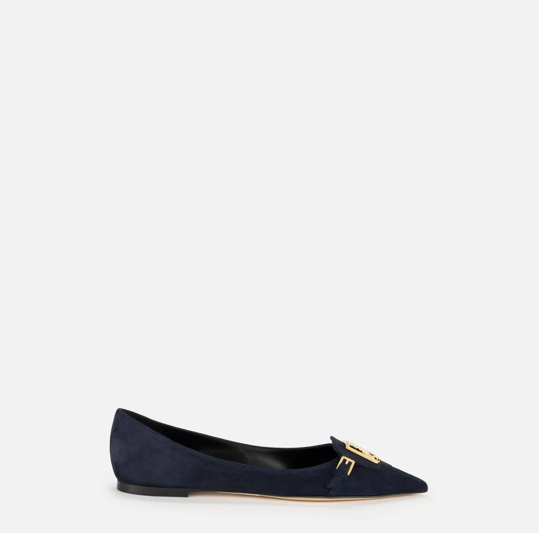 Elisabetta Franchi Sneakers & Flat Shoes | Suede flats with shield flap