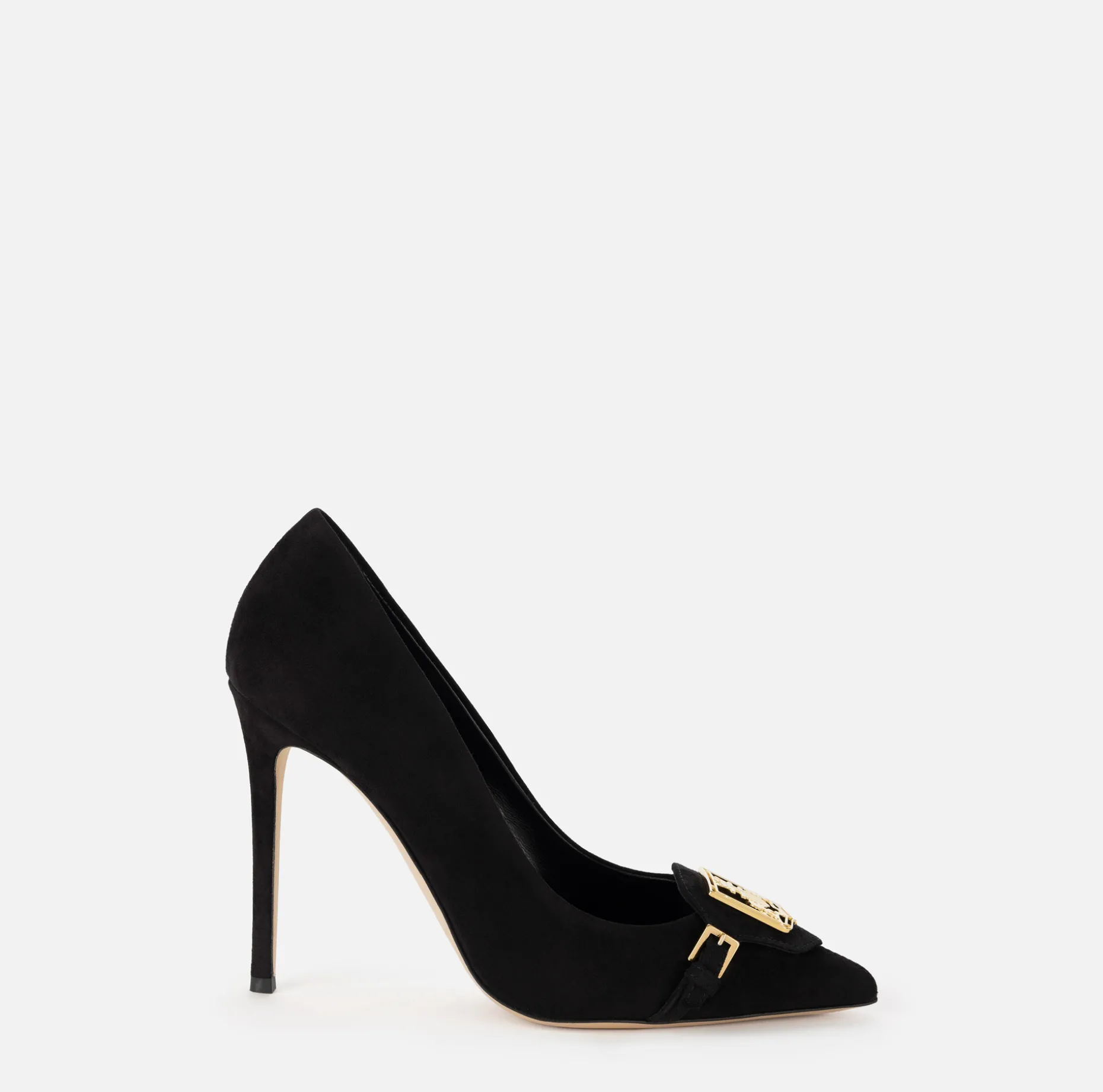 Elisabetta Franchi Pumps | Suede pump with flap and shield