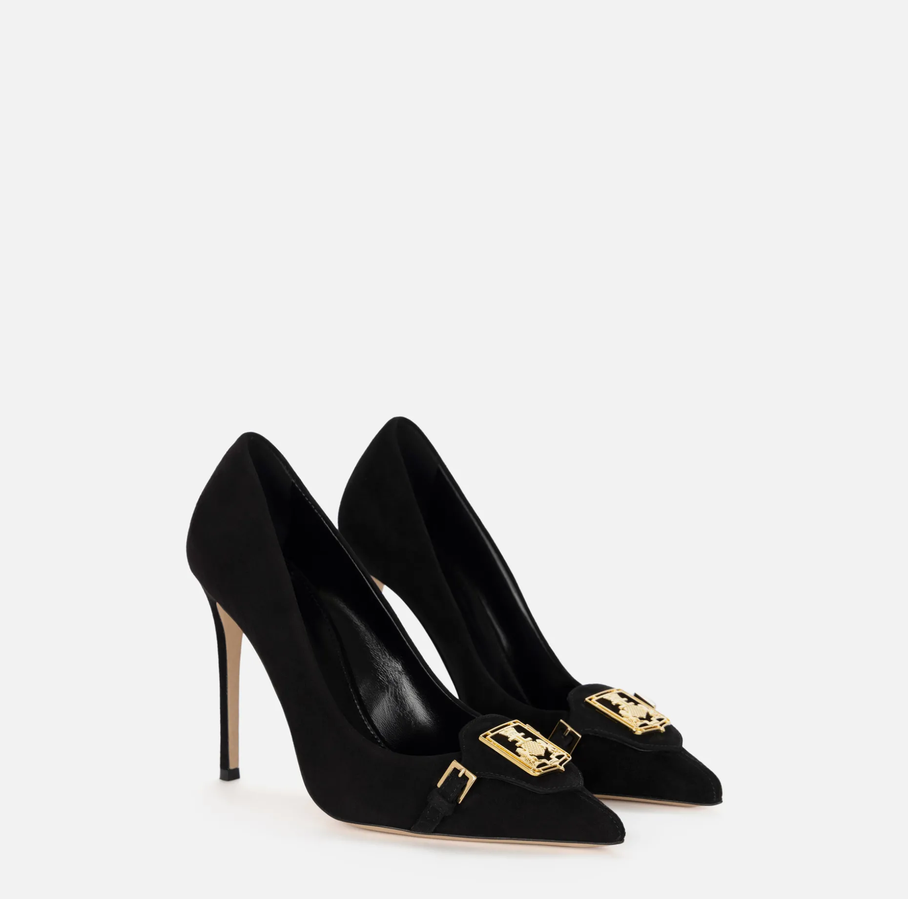 Elisabetta Franchi Pumps | Suede pump with flap and shield