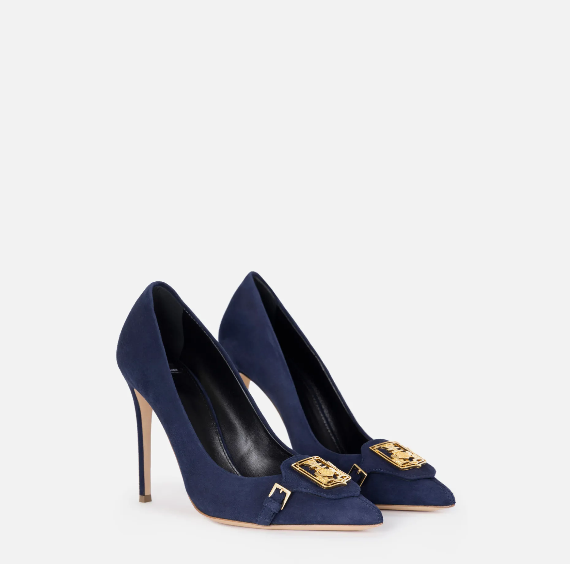 Elisabetta Franchi Pumps | Suede pump with flap and shield