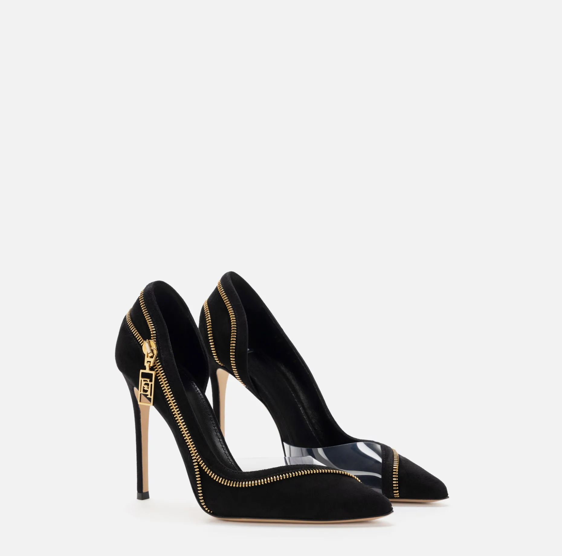 Elisabetta Franchi Pumps | Suede pump with zip