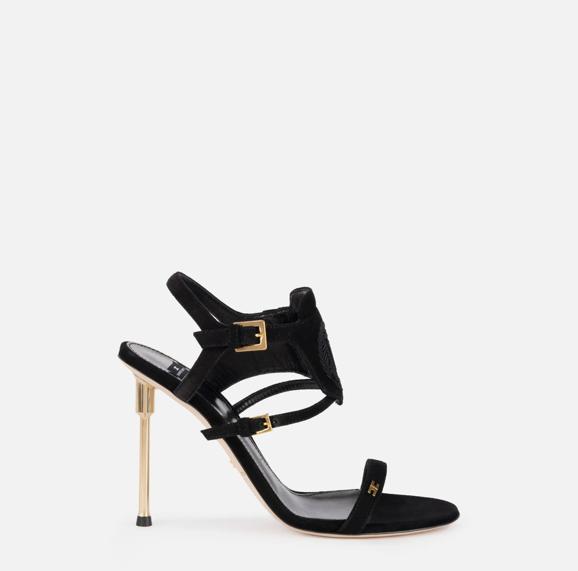 Elisabetta Franchi Sandals | Suede sandal with sculpted heel