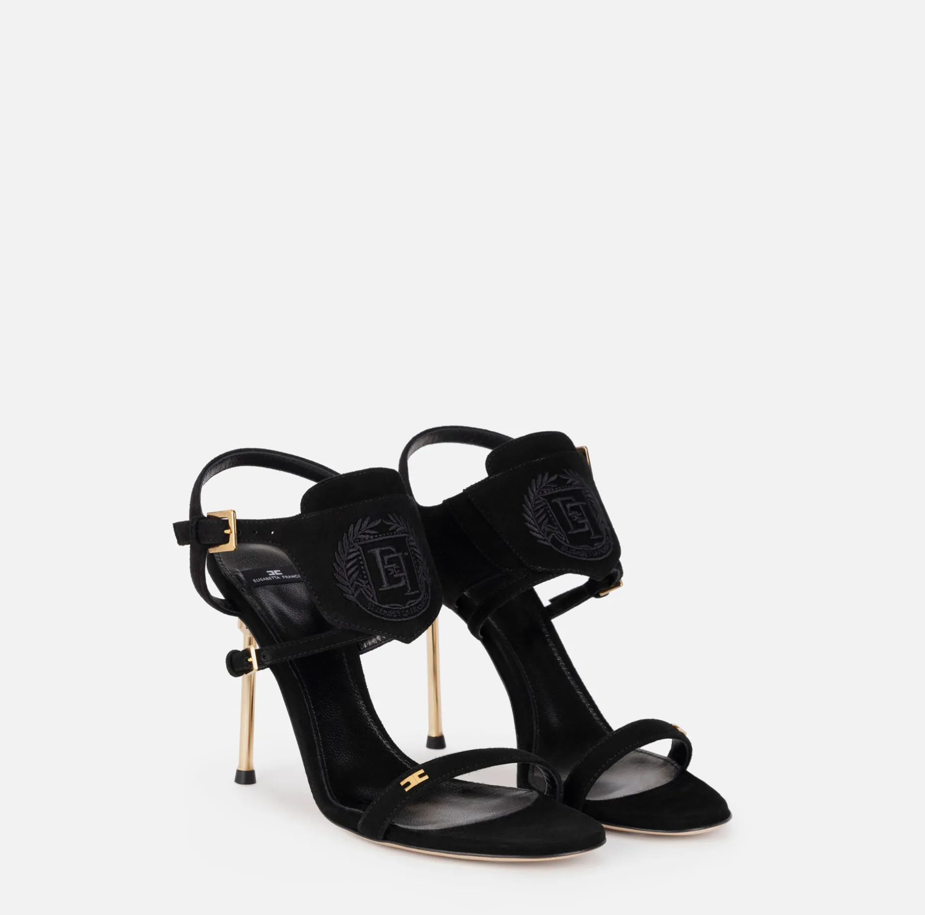 Elisabetta Franchi Sandals | Suede sandal with sculpted heel