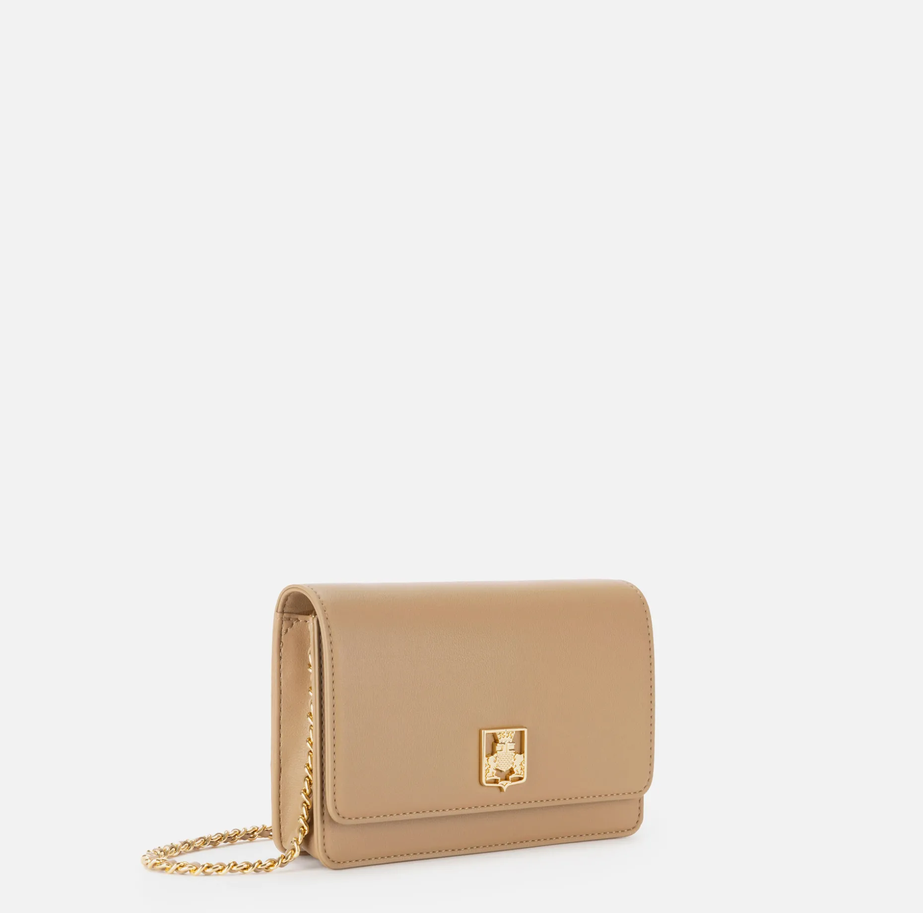 Elisabetta Franchi Strap Bags | Synthetic material shoulder bag with logo plaque