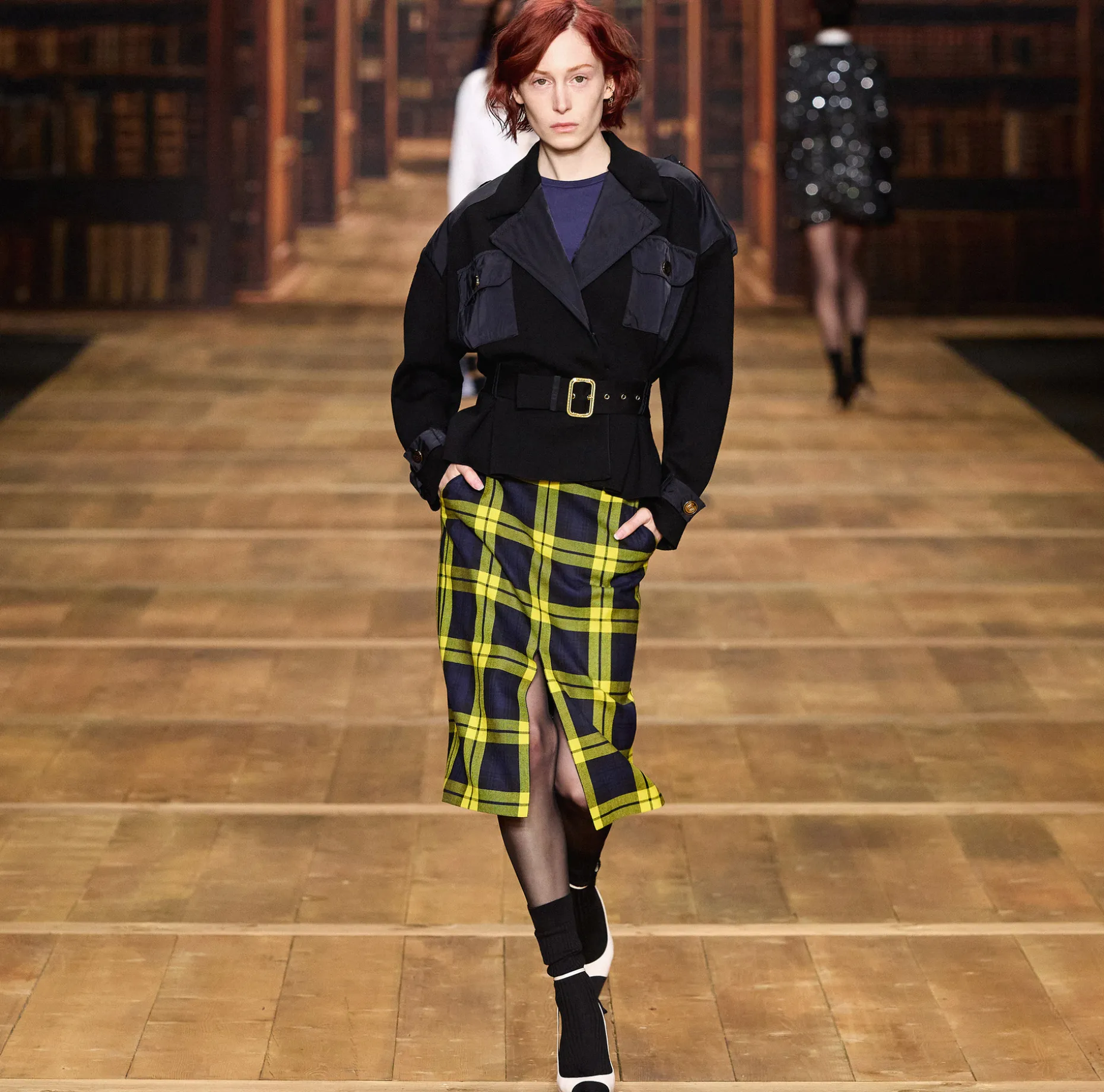 Elisabetta Franchi Skirts | Tartan wool midi skirt with belt