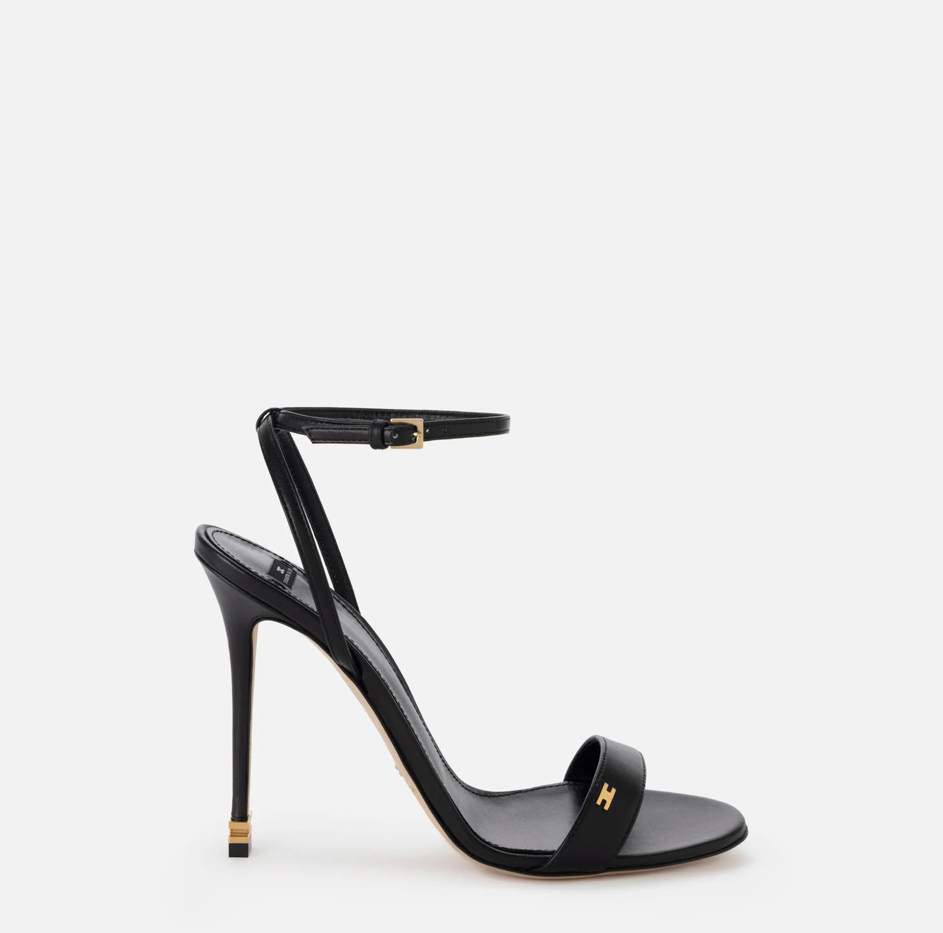 Elisabetta Franchi Sandals | Étoile Nappa leather sandals with ankle strap