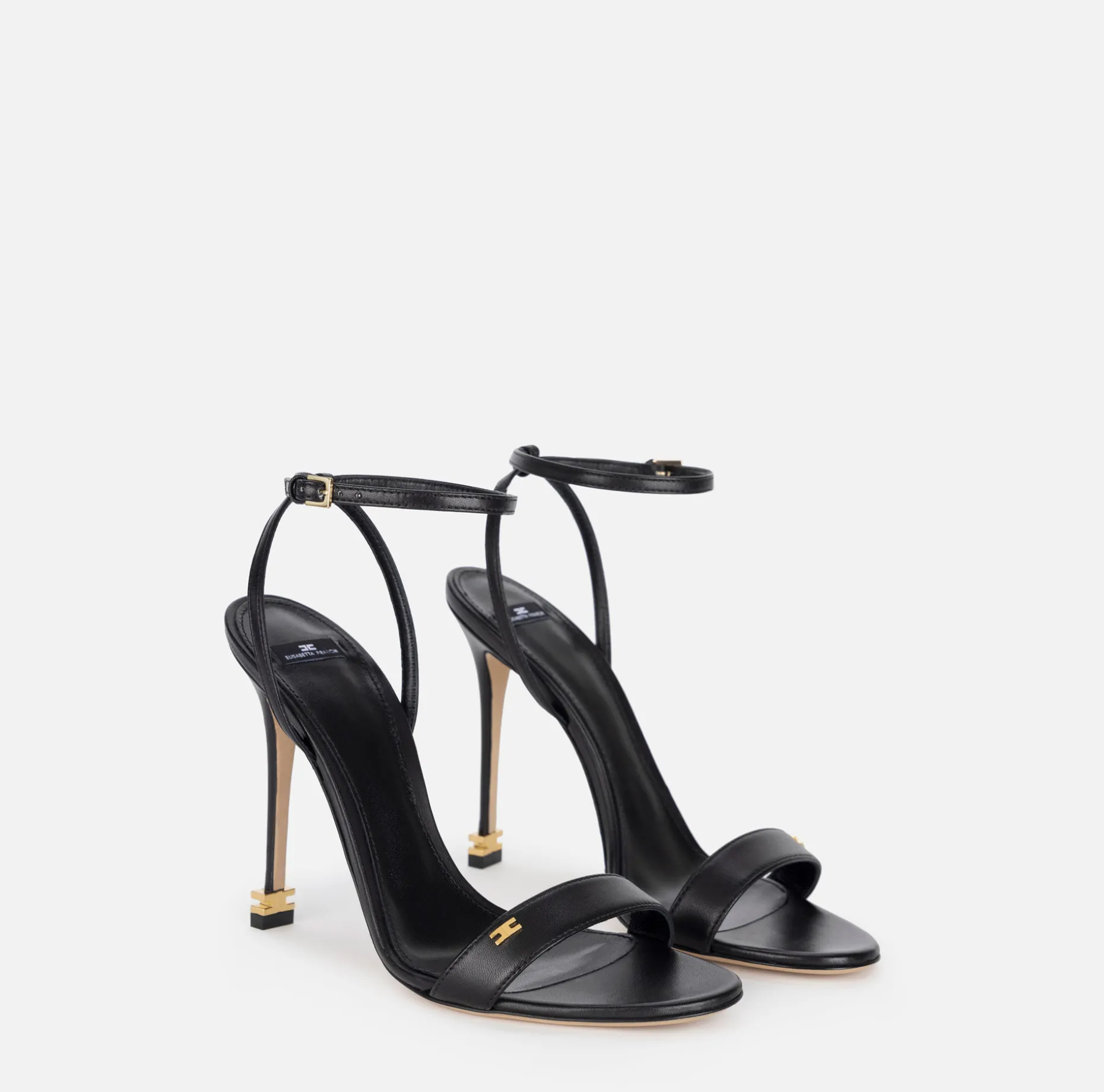 Elisabetta Franchi Sandals | Étoile Nappa leather sandals with ankle strap