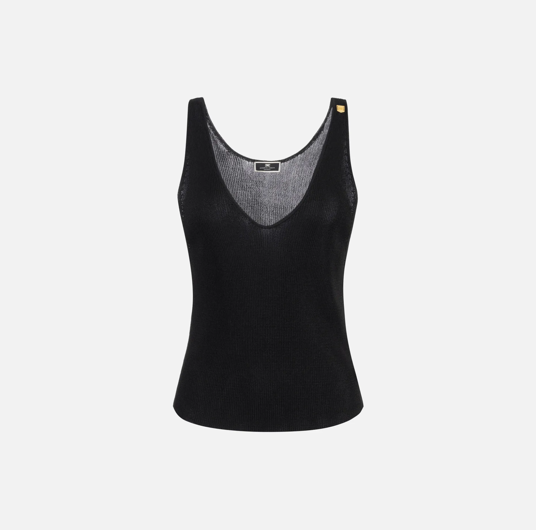 Elisabetta Franchi Top And T-Shirts | Top in pleated rib viscose fabric