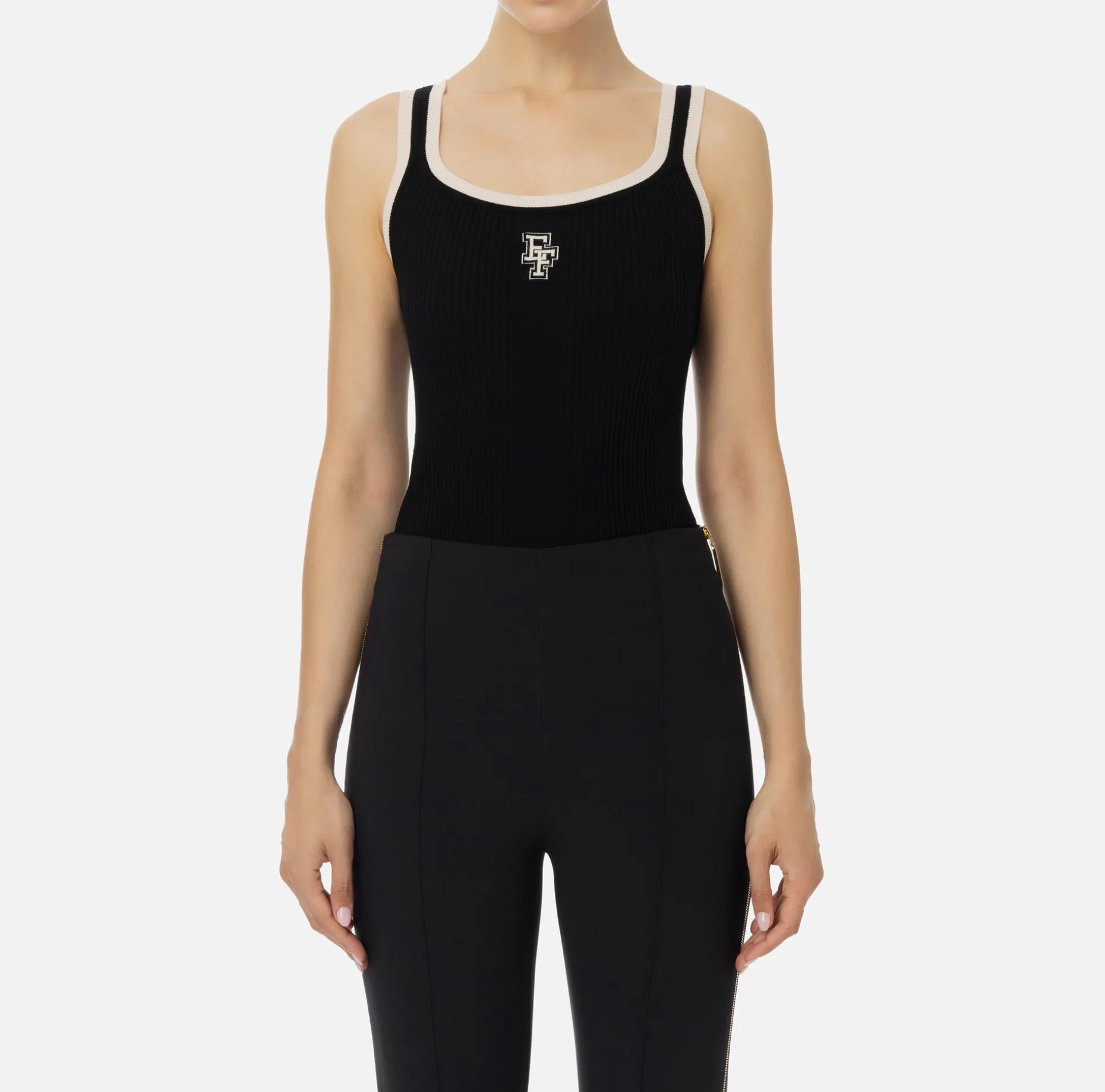 Elisabetta Franchi Top And T-Shirts | Top in viscose fabric with college-style logo