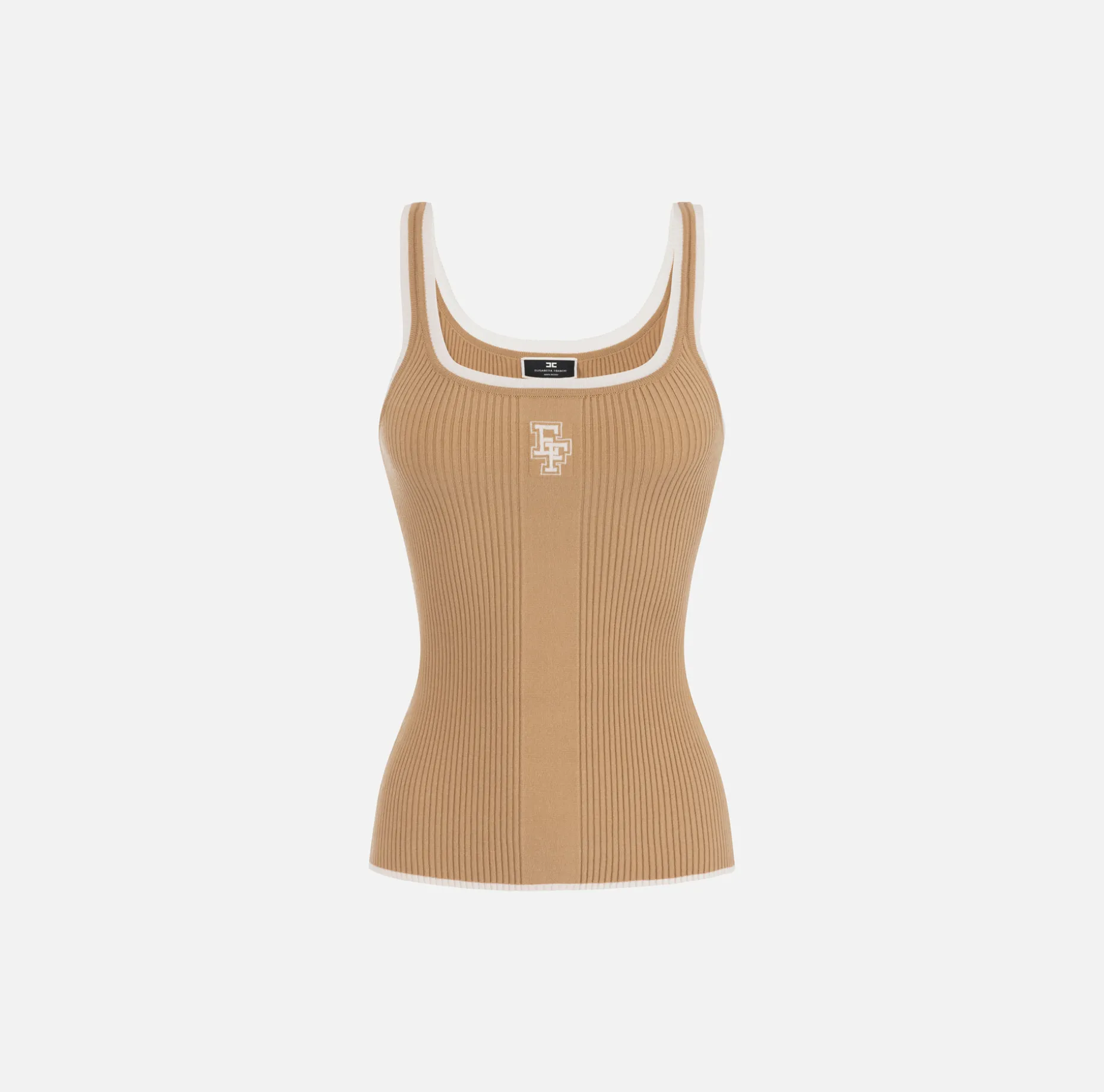 Elisabetta Franchi Top And T-Shirts | Top in viscose fabric with college-style logo