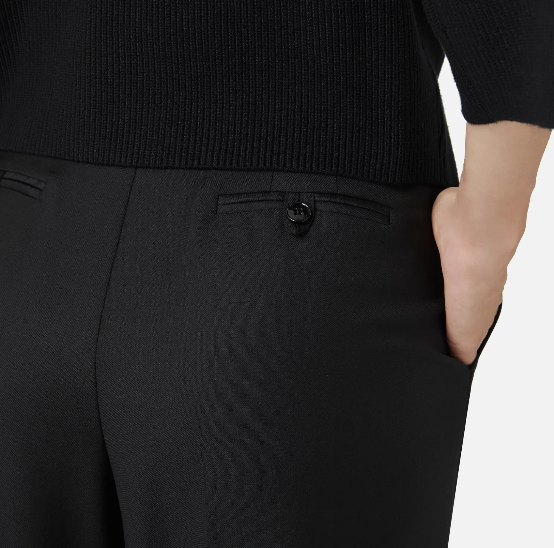 Elisabetta Franchi Trousers And Shorts | Turned-up trousers in cool wool with darts