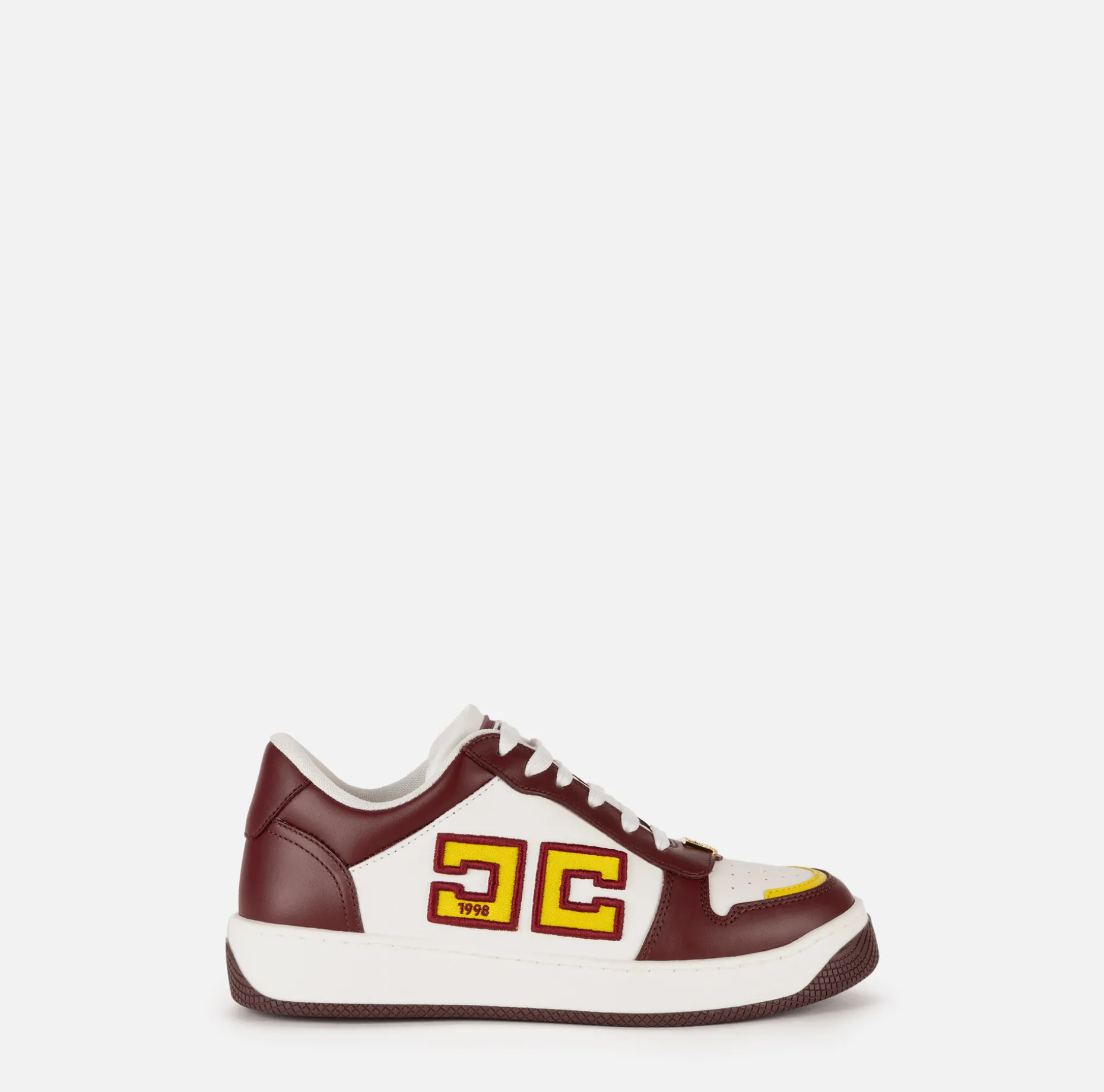 Elisabetta Franchi Sneakers & Flat Shoes | Two-colour logo leather sneakers