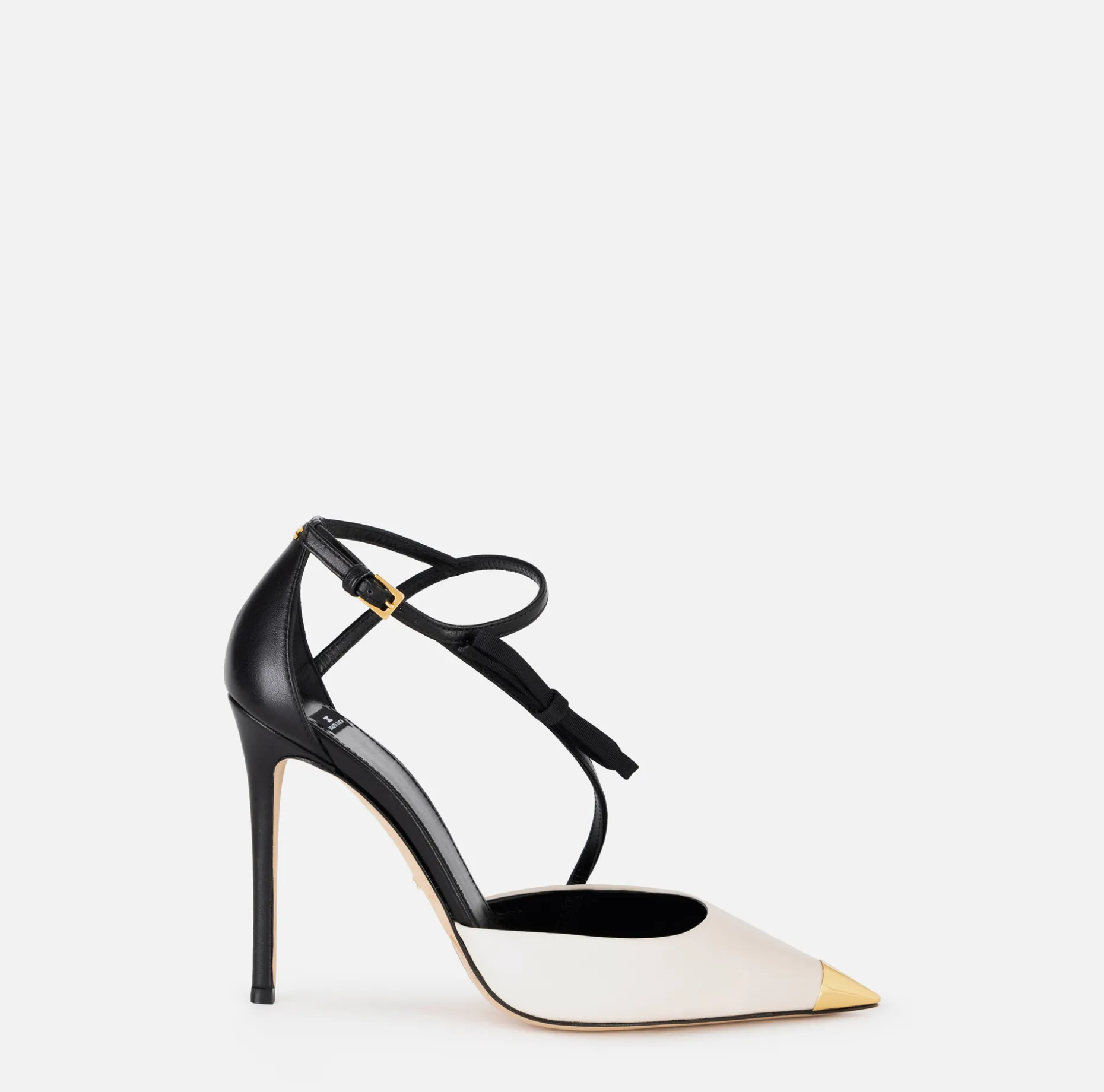 Elisabetta Franchi Pumps | Two-colour Nappa leather slingback shoes