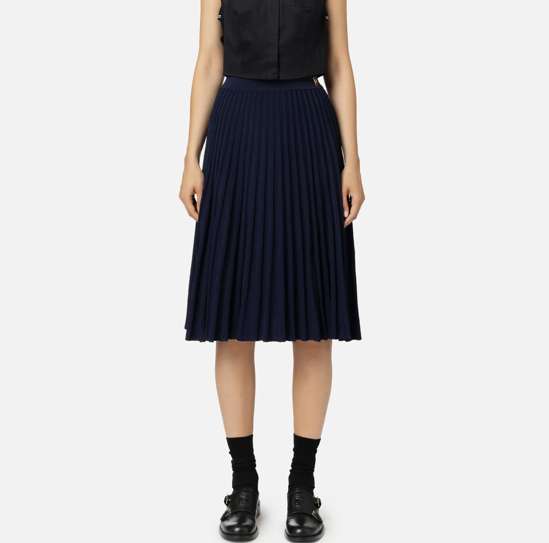 Elisabetta Franchi Skirts | Viscose midi skirt with pleated effect