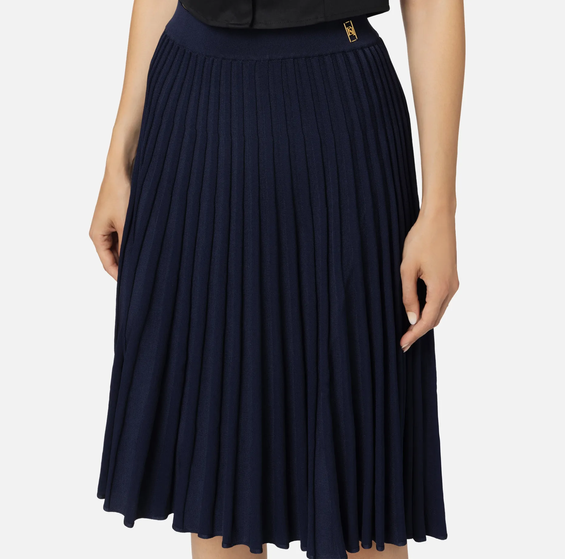 Elisabetta Franchi Skirts | Viscose midi skirt with pleated effect